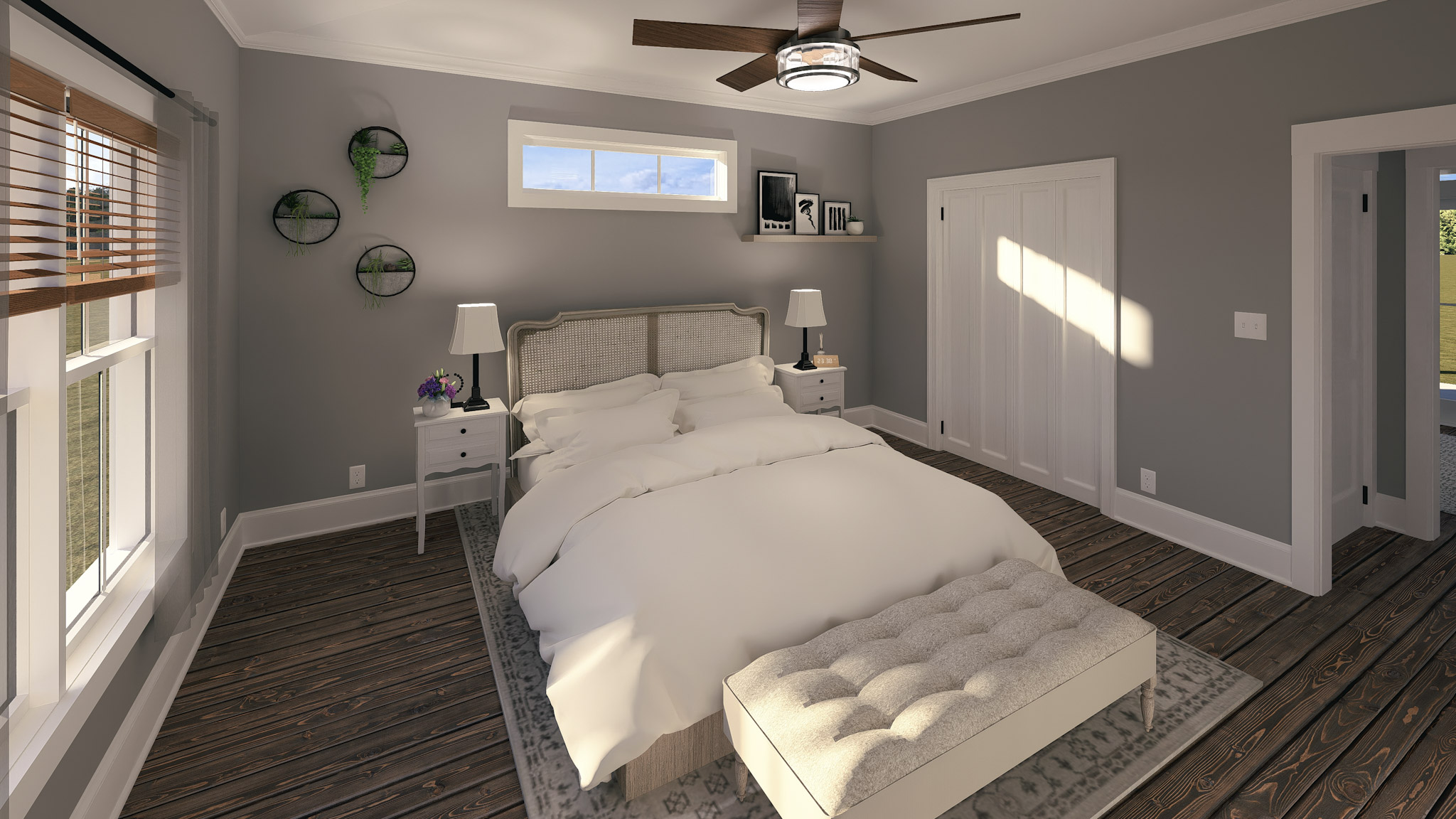 Bedroom of this 3-Bedroom,1060 Sq Ft Plan -123-1148