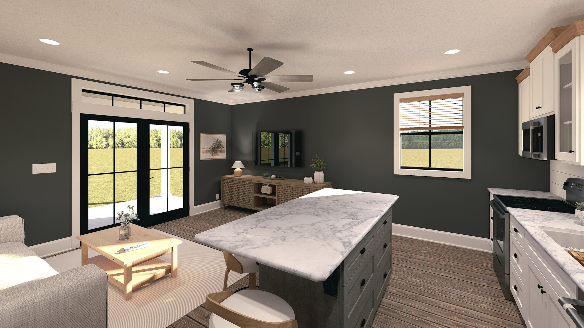 Kitchen: Kitchen Island of this 3-Bedroom,1060 Sq Ft Plan -123-1148