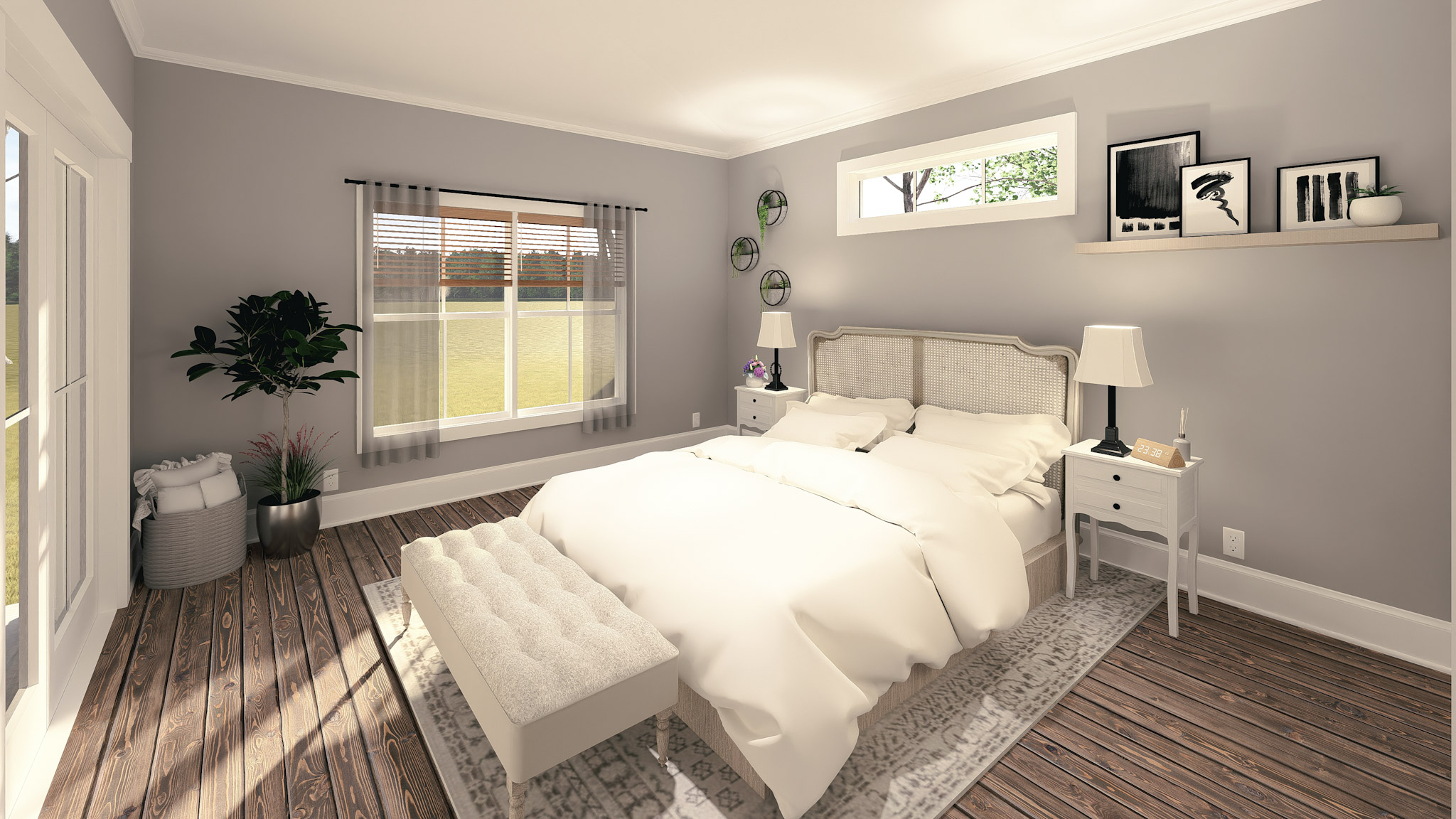Bedroom of this 3-Bedroom,1060 Sq Ft Plan -123-1148