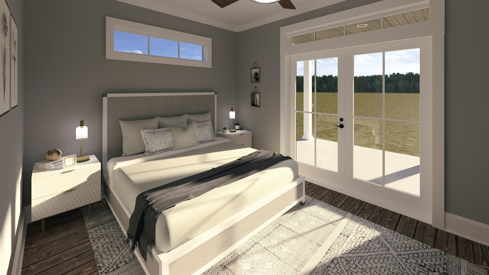Bedroom of this 3-Bedroom,1060 Sq Ft Plan -123-1148