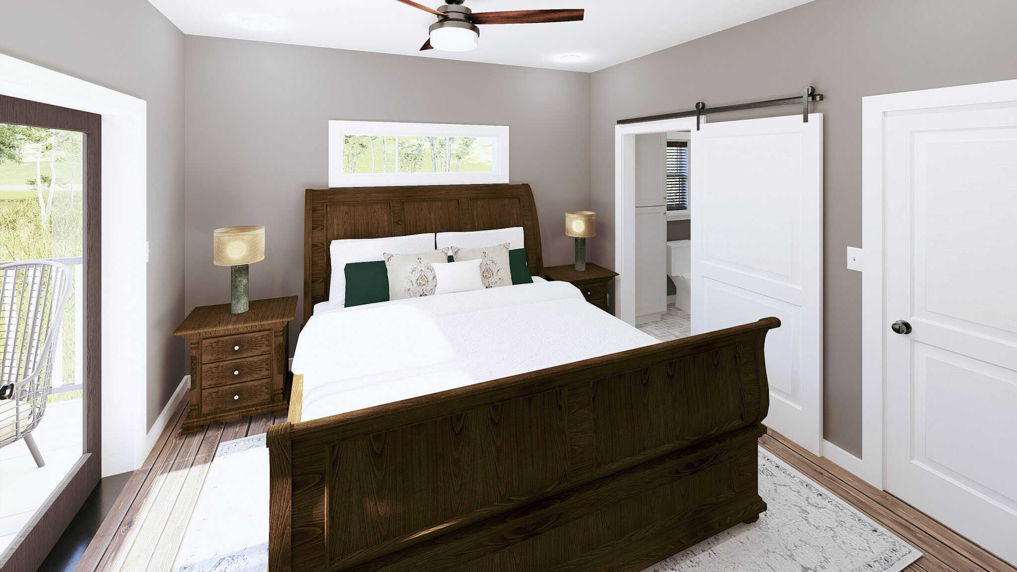 Master Bedroom of this 3-Bedroom,1404 Sq Ft Plan -123-1149