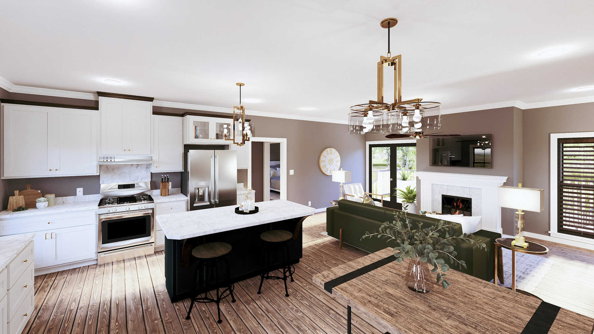 Kitchen: Kitchen Island of this 3-Bedroom,1404 Sq Ft Plan -123-1149