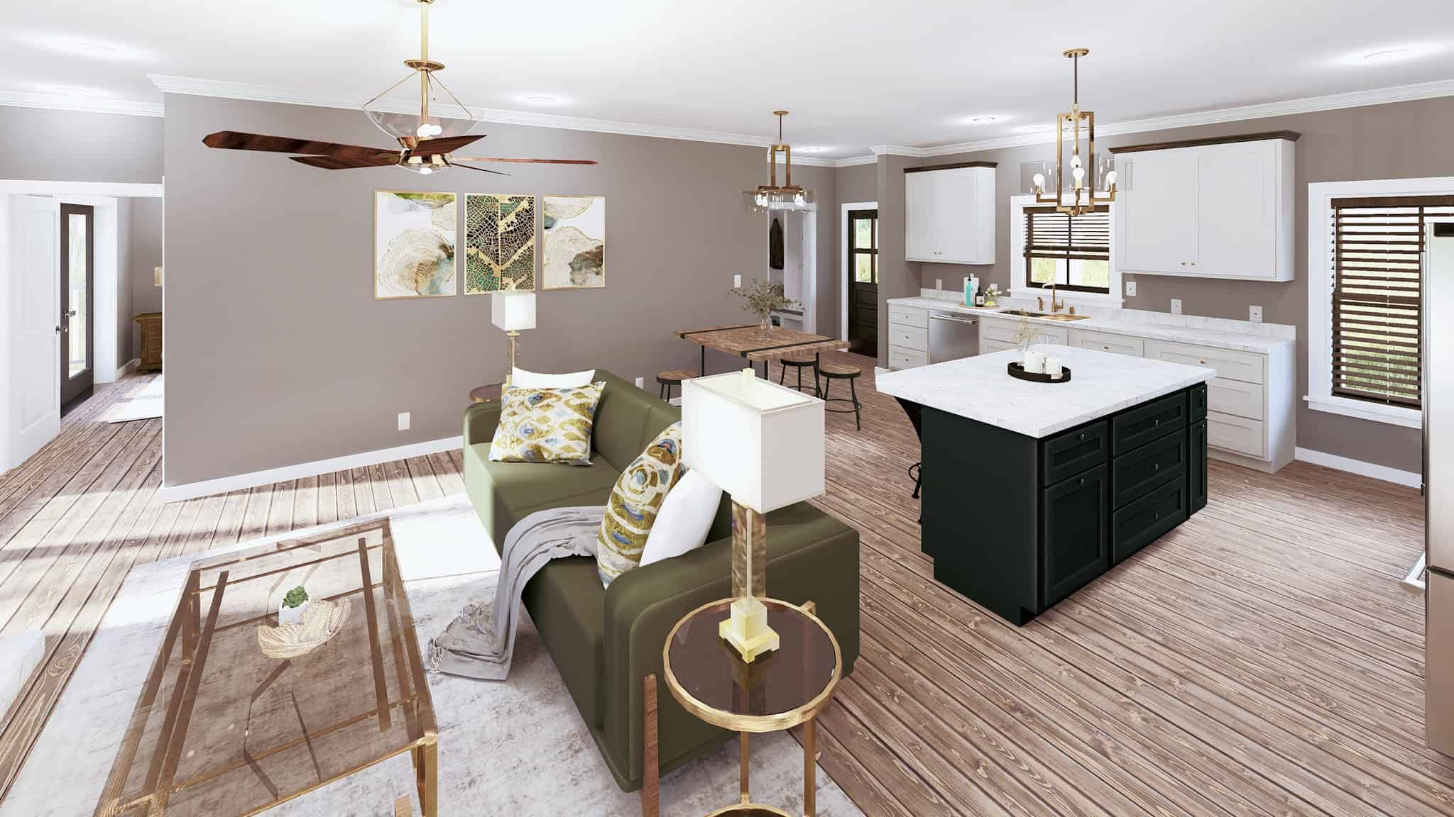 Great Room of this 3-Bedroom,1404 Sq Ft Plan -123-1149