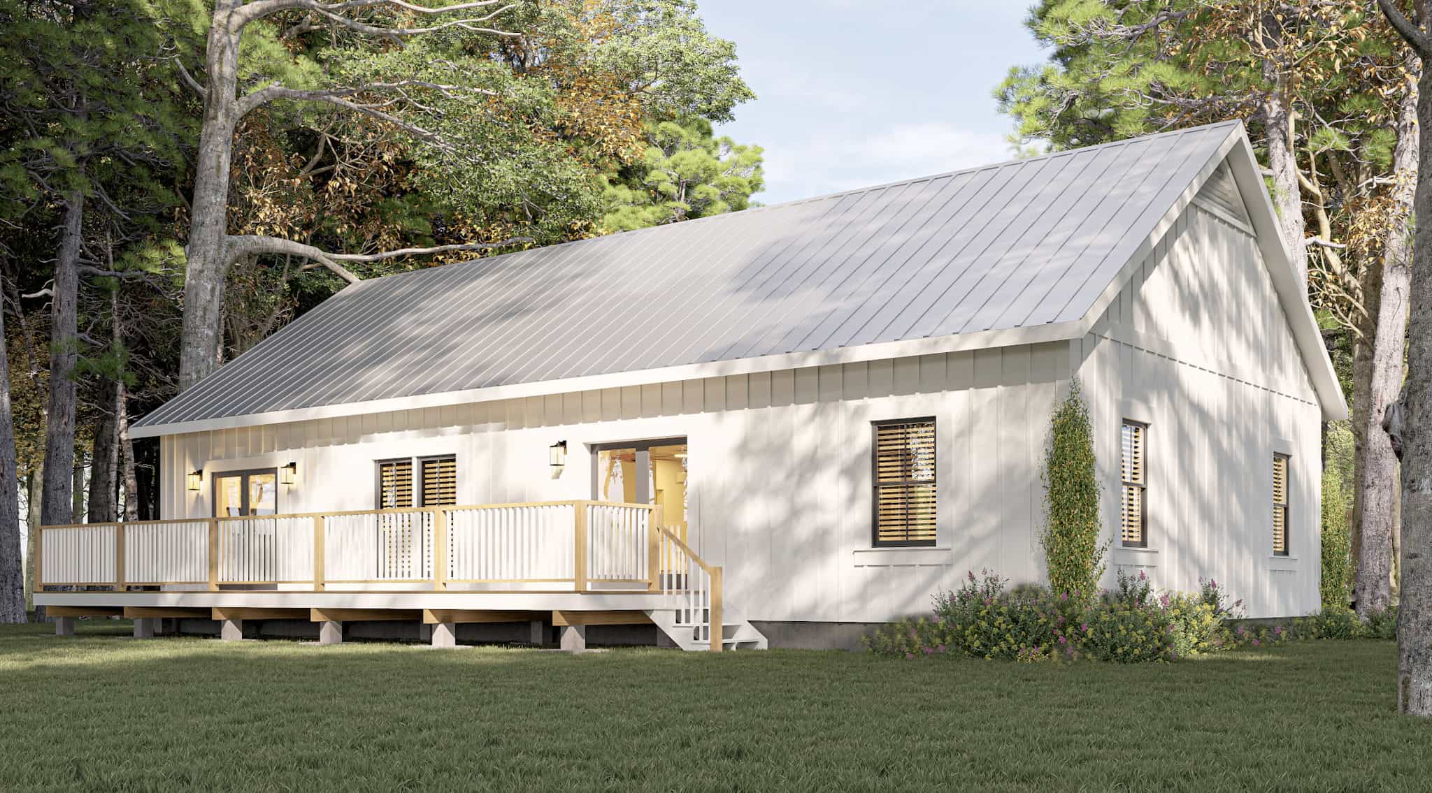 Rear View of this 3-Bedroom,1404 Sq Ft Plan -123-1149