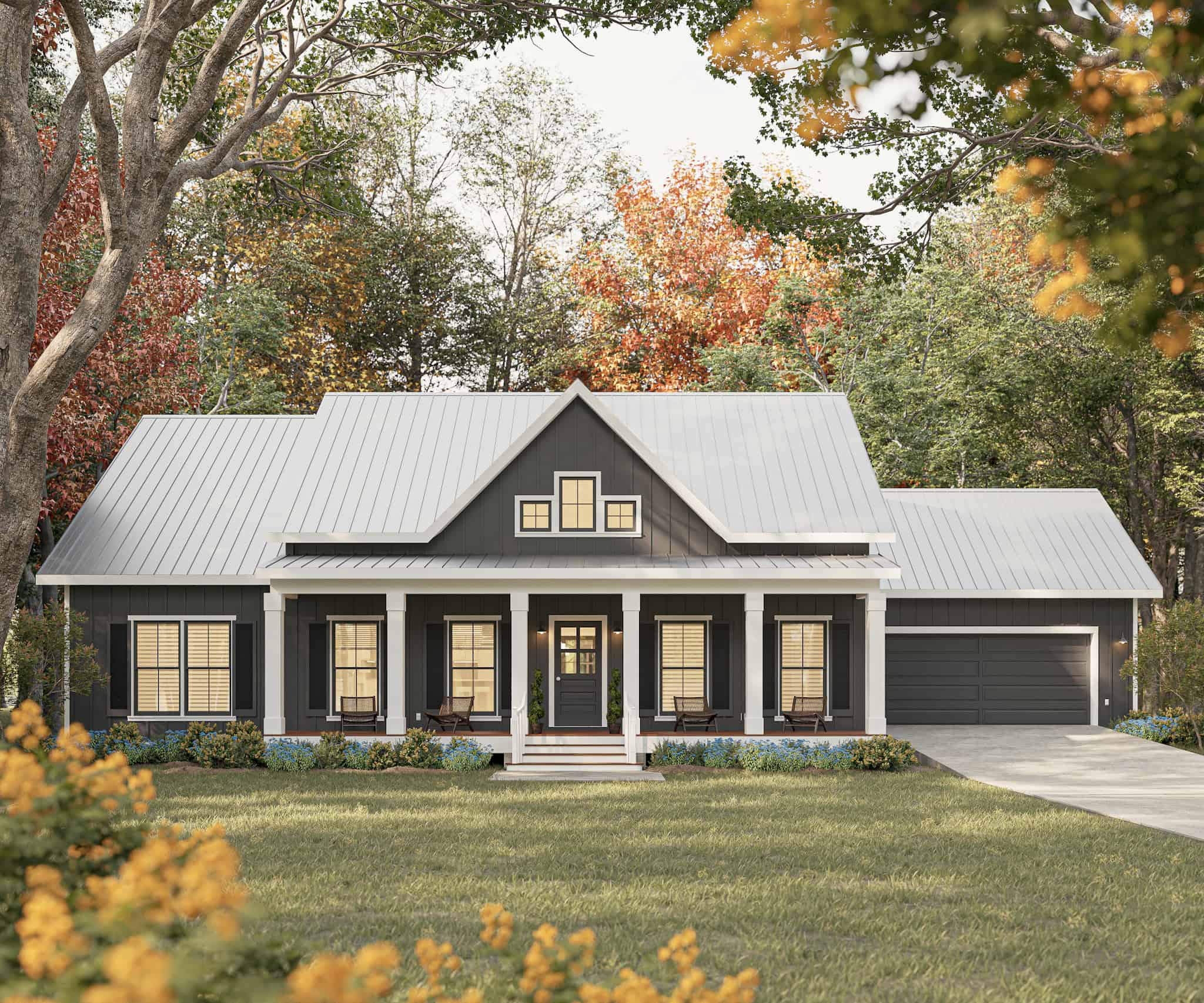 Front View of this 3-Bedroom,1615 Sq Ft Plan -123-1150