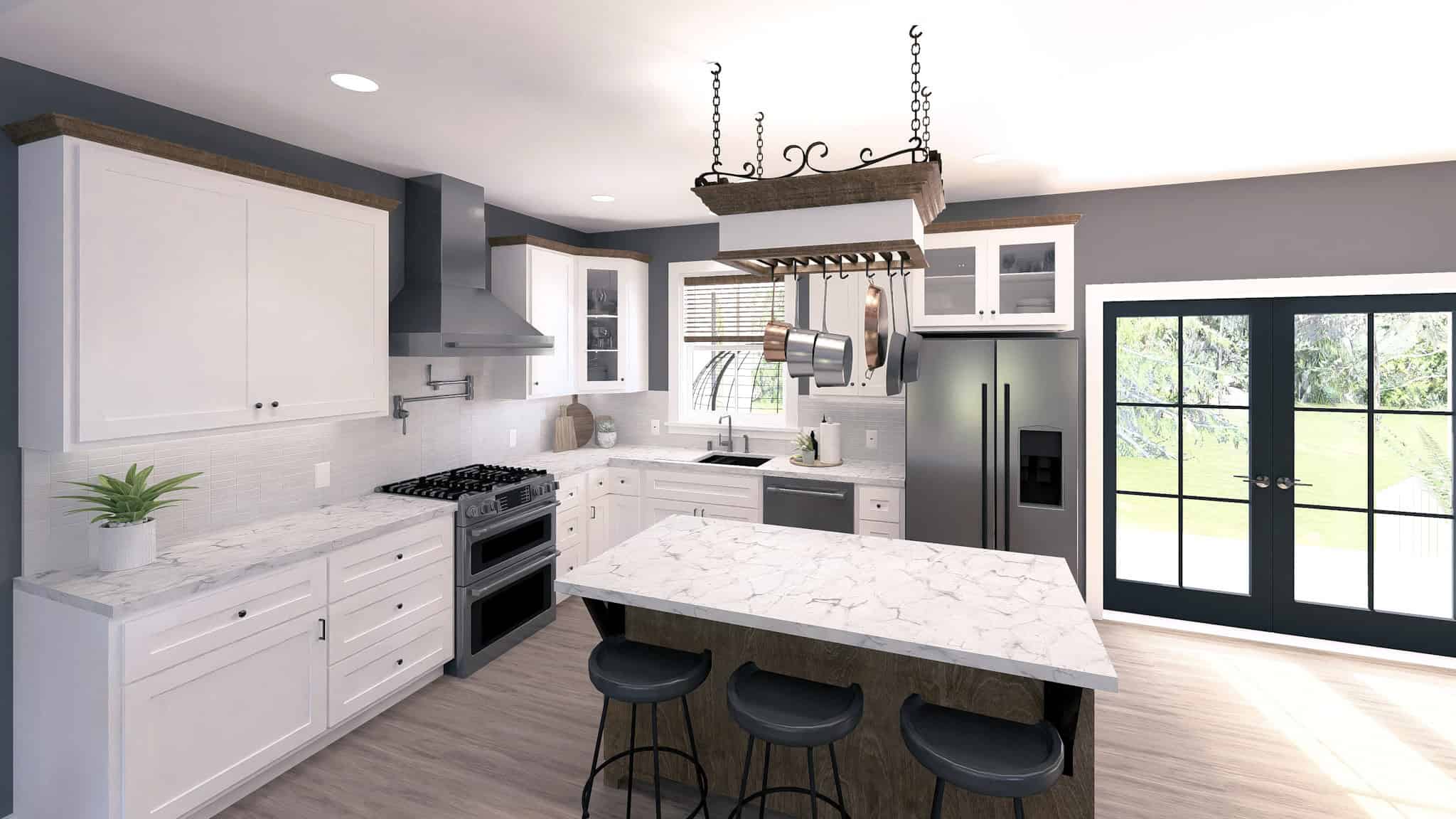 Kitchen: Kitchen Island of this 3-Bedroom,1615 Sq Ft Plan -123-1150