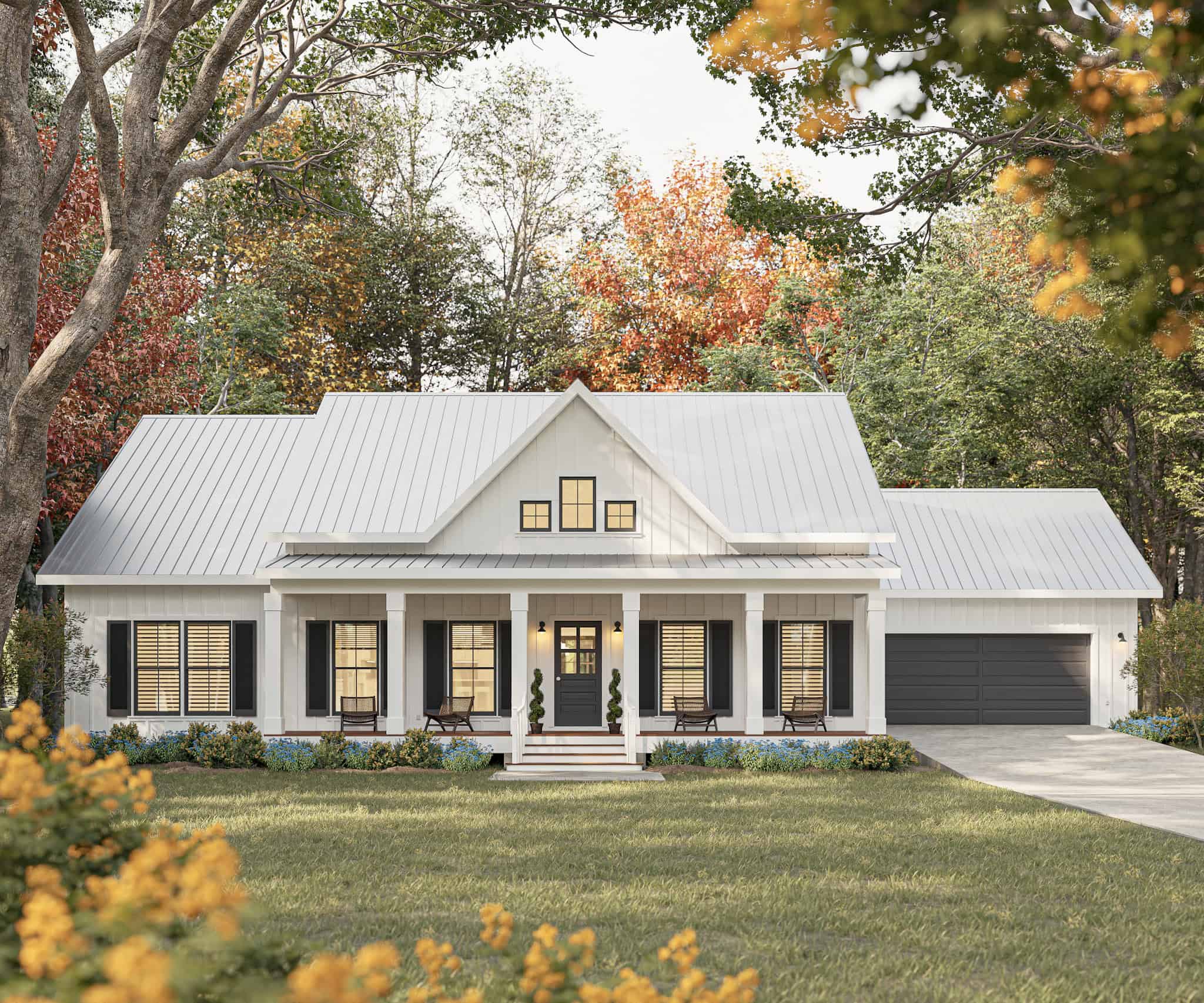 Front View of this 3-Bedroom,1615 Sq Ft Plan -123-1150