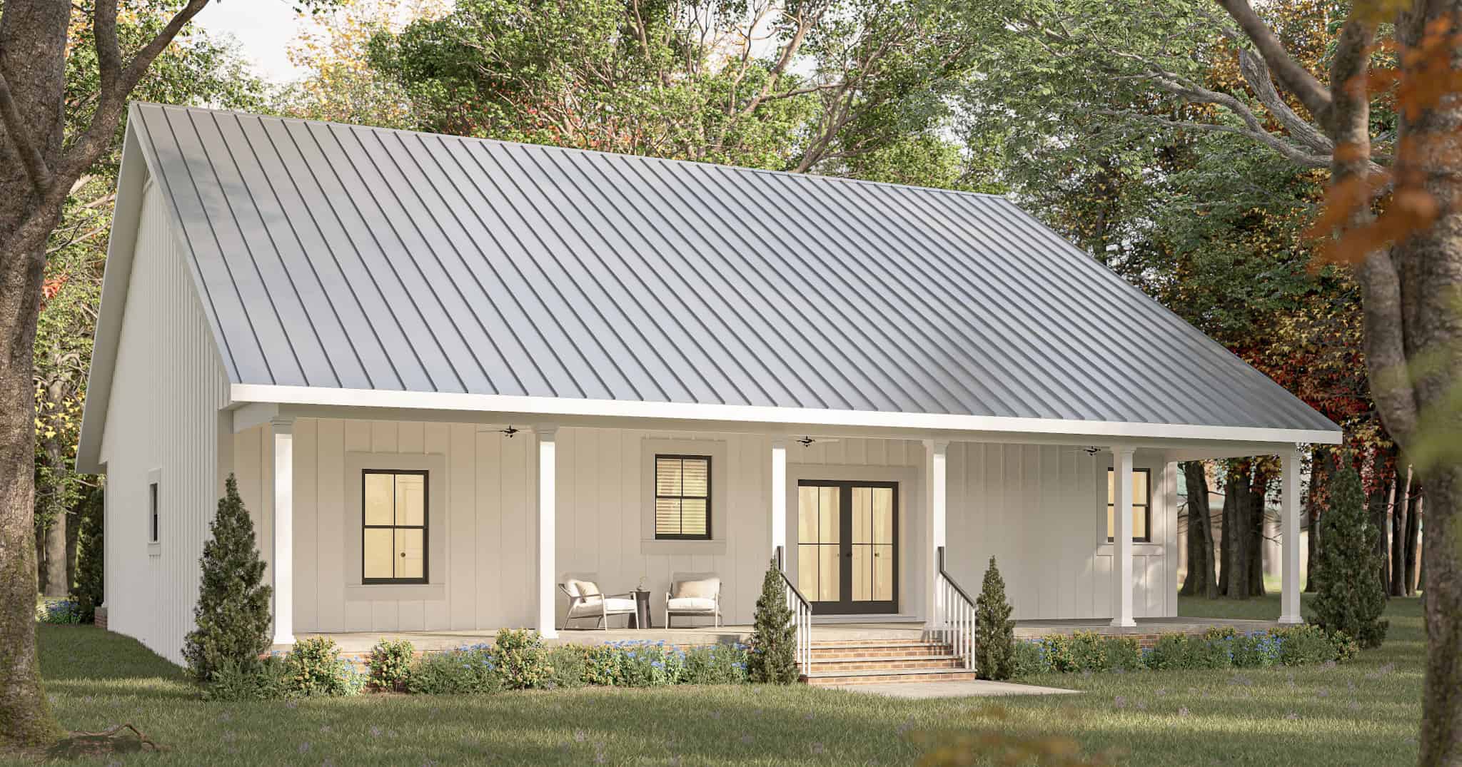 Rear View of this 3-Bedroom,2000 Sq Ft Plan -123-1153