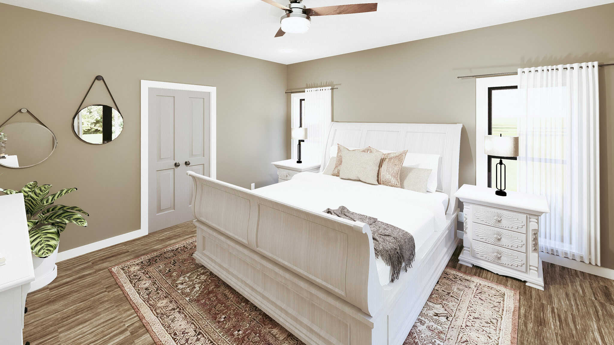 Master Bedroom of this 3-Bedroom,2096 Sq Ft Plan -123-1155