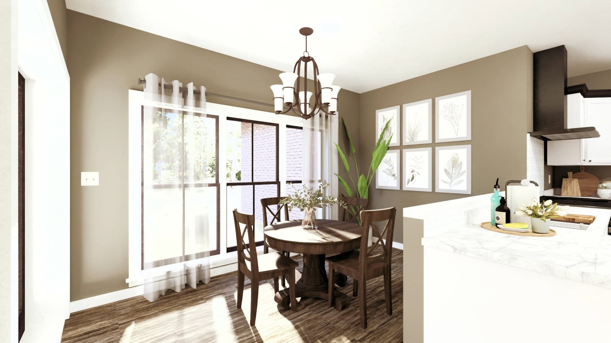 Kitchen: Breakfast Nook of this 3-Bedroom,2096 Sq Ft Plan -123-1155