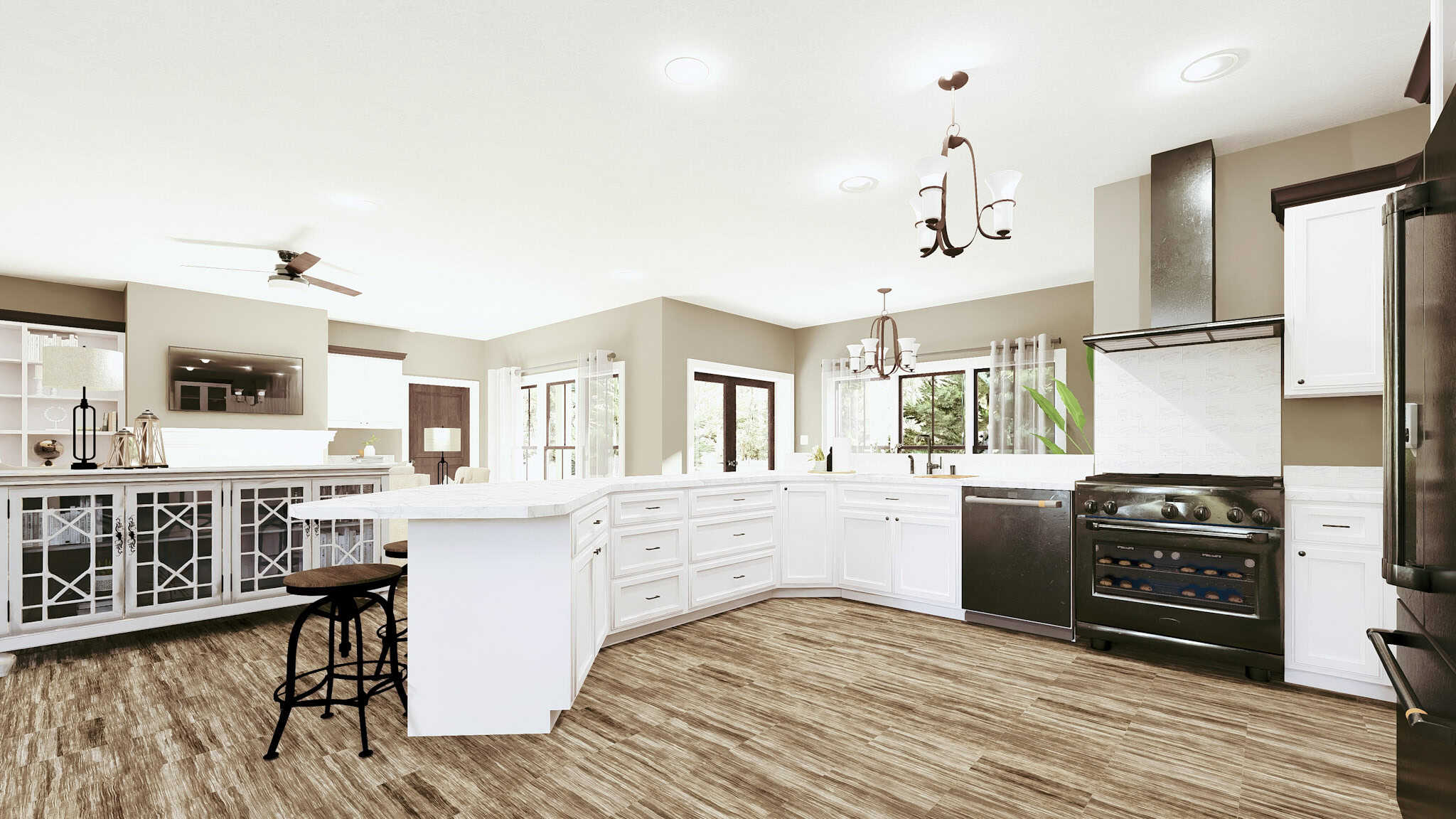 Kitchen: Breakfast Bar of this 3-Bedroom,2096 Sq Ft Plan -123-1155