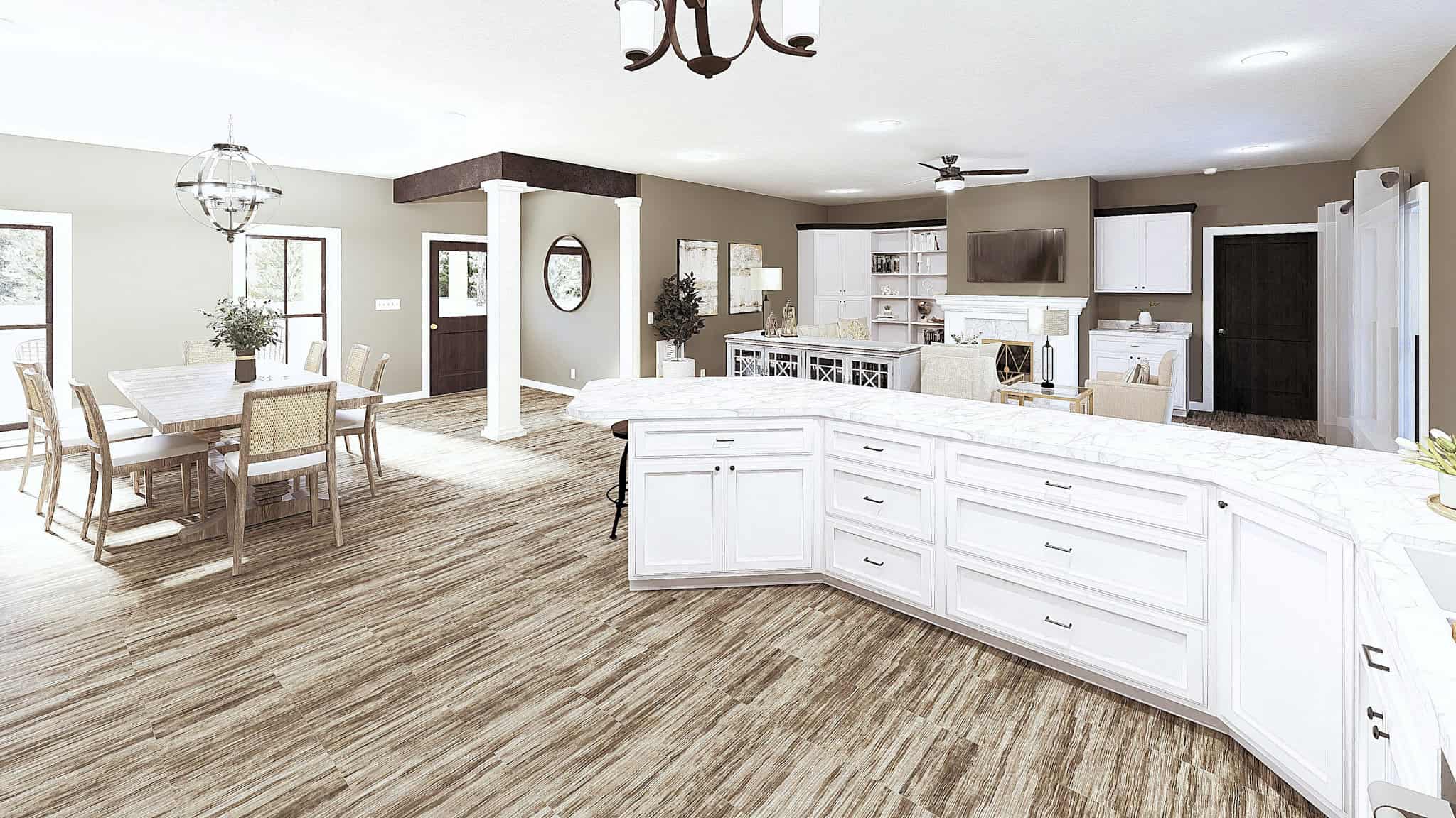 Kitchen: Breakfast Bar of this 3-Bedroom,2096 Sq Ft Plan -123-1155