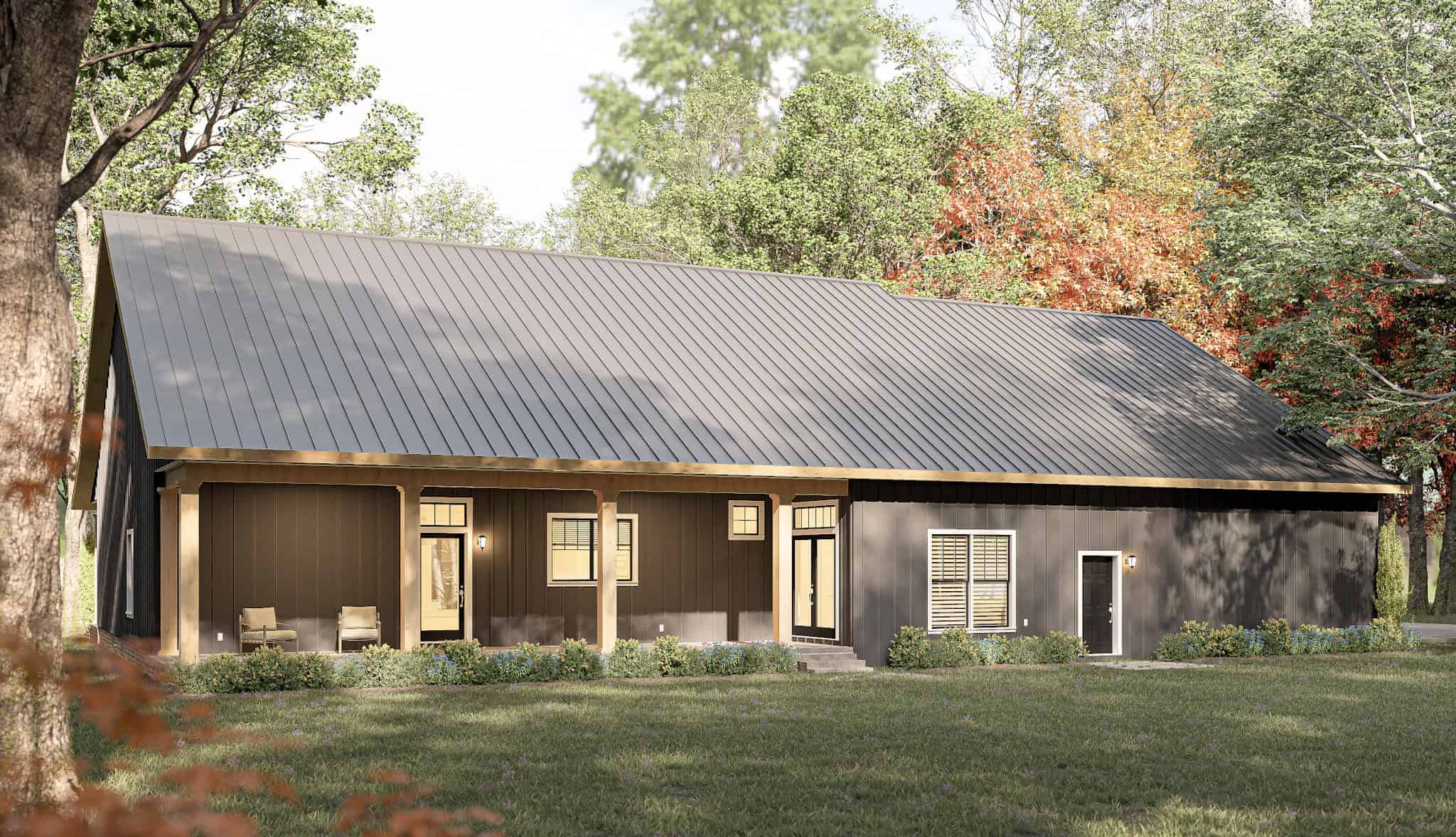 Rear View of this 4-Bedroom,2519 Sq Ft Plan -123-1157