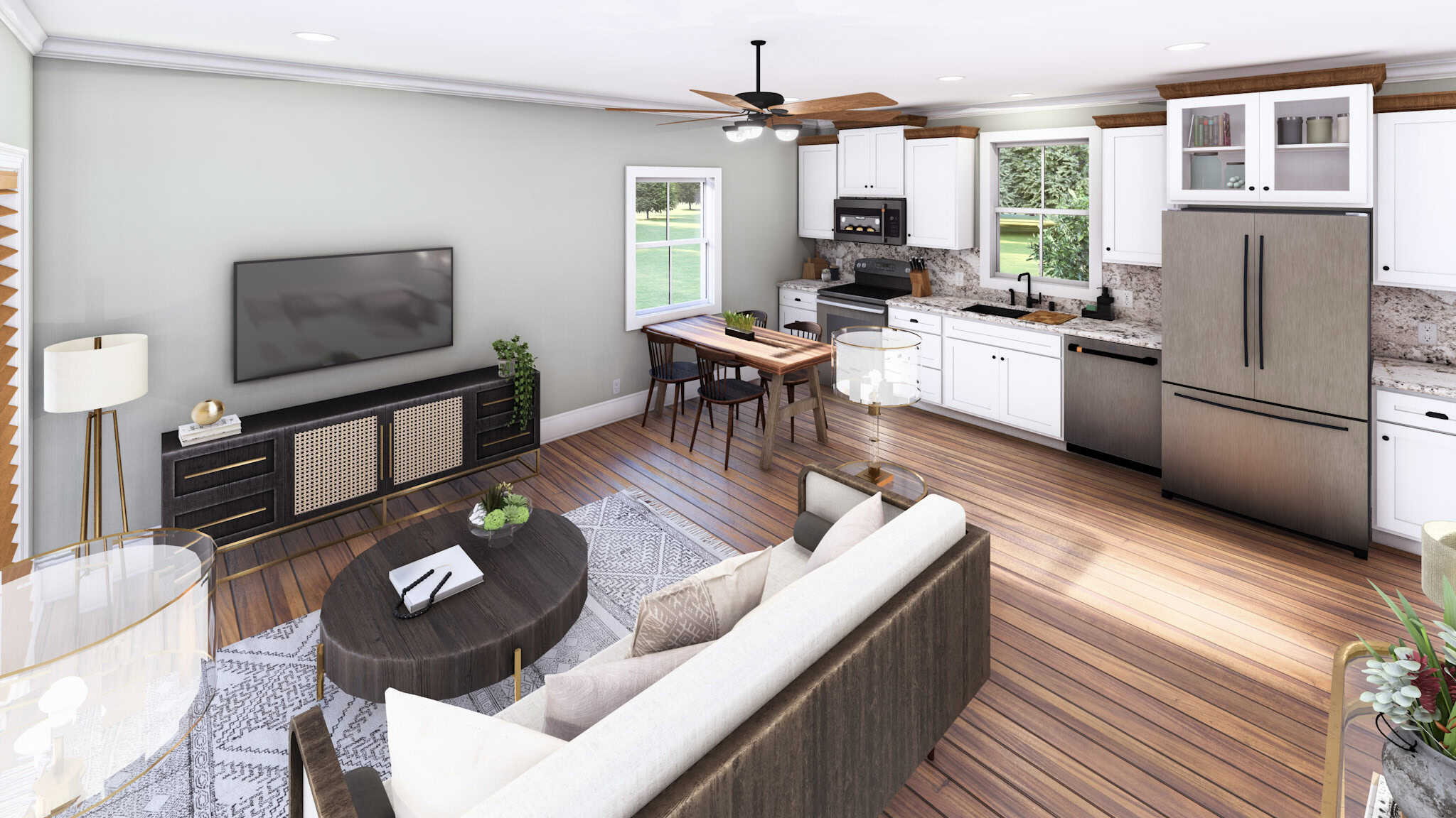 Great Room of this 2-Bedroom,800 Sq Ft Plan -123-1158