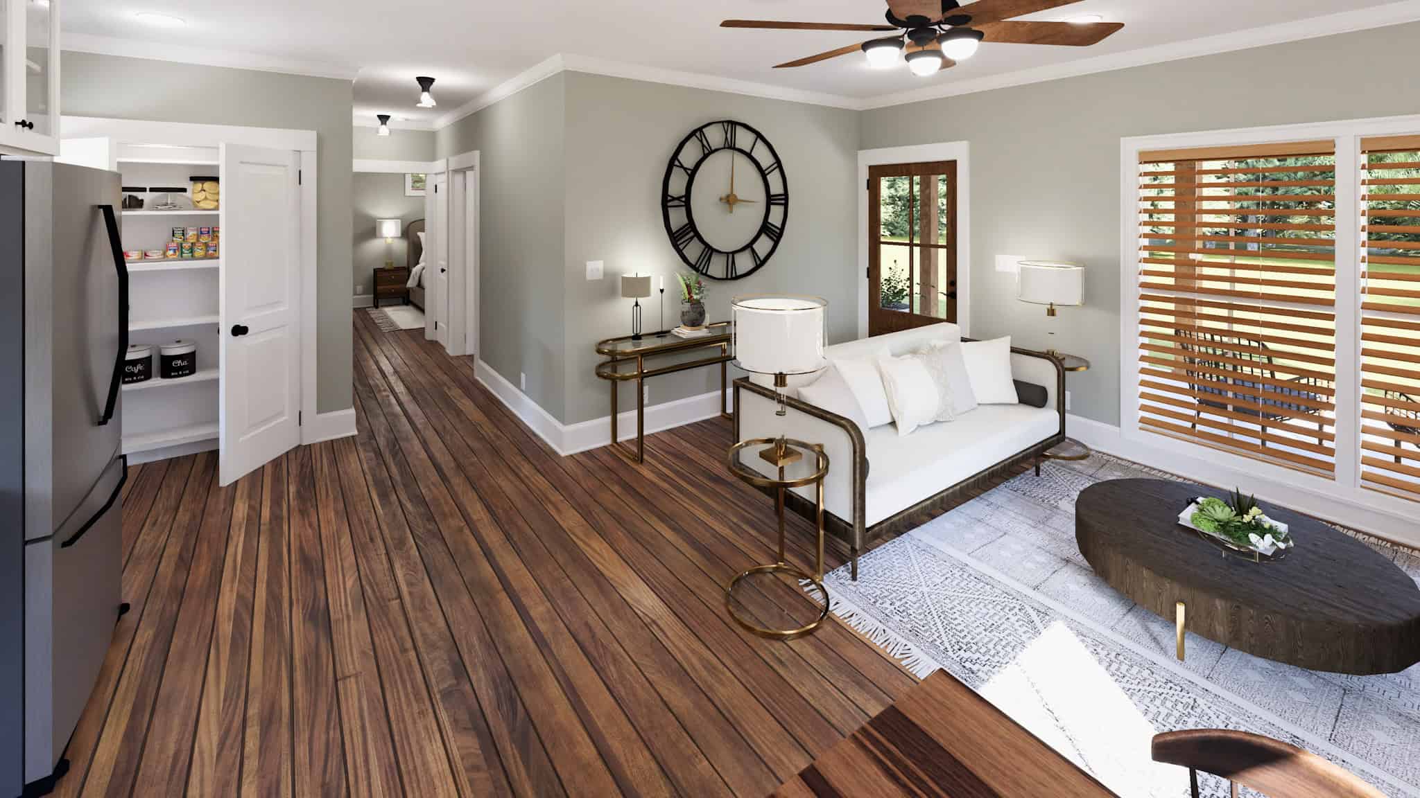 Great Room of this 2-Bedroom,800 Sq Ft Plan -123-1158