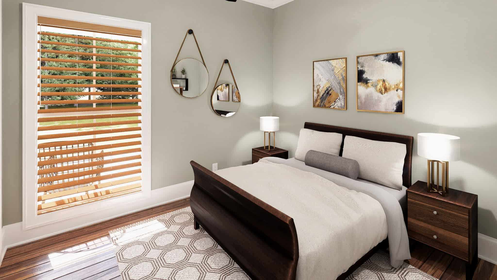 Bedroom of this 2-Bedroom,800 Sq Ft Plan -123-1158