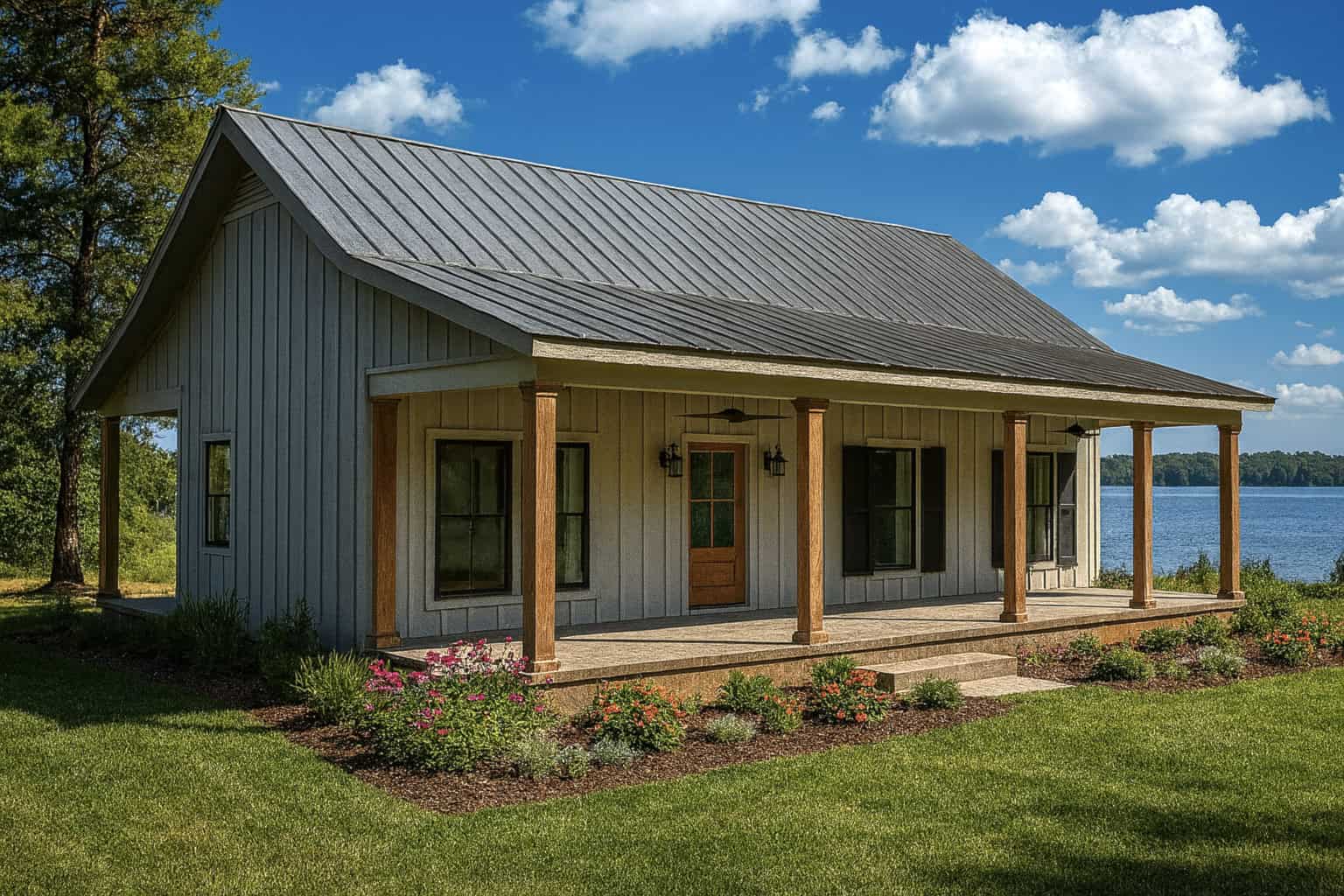 Front View of this 2-Bedroom,800 Sq Ft Plan -123-1158