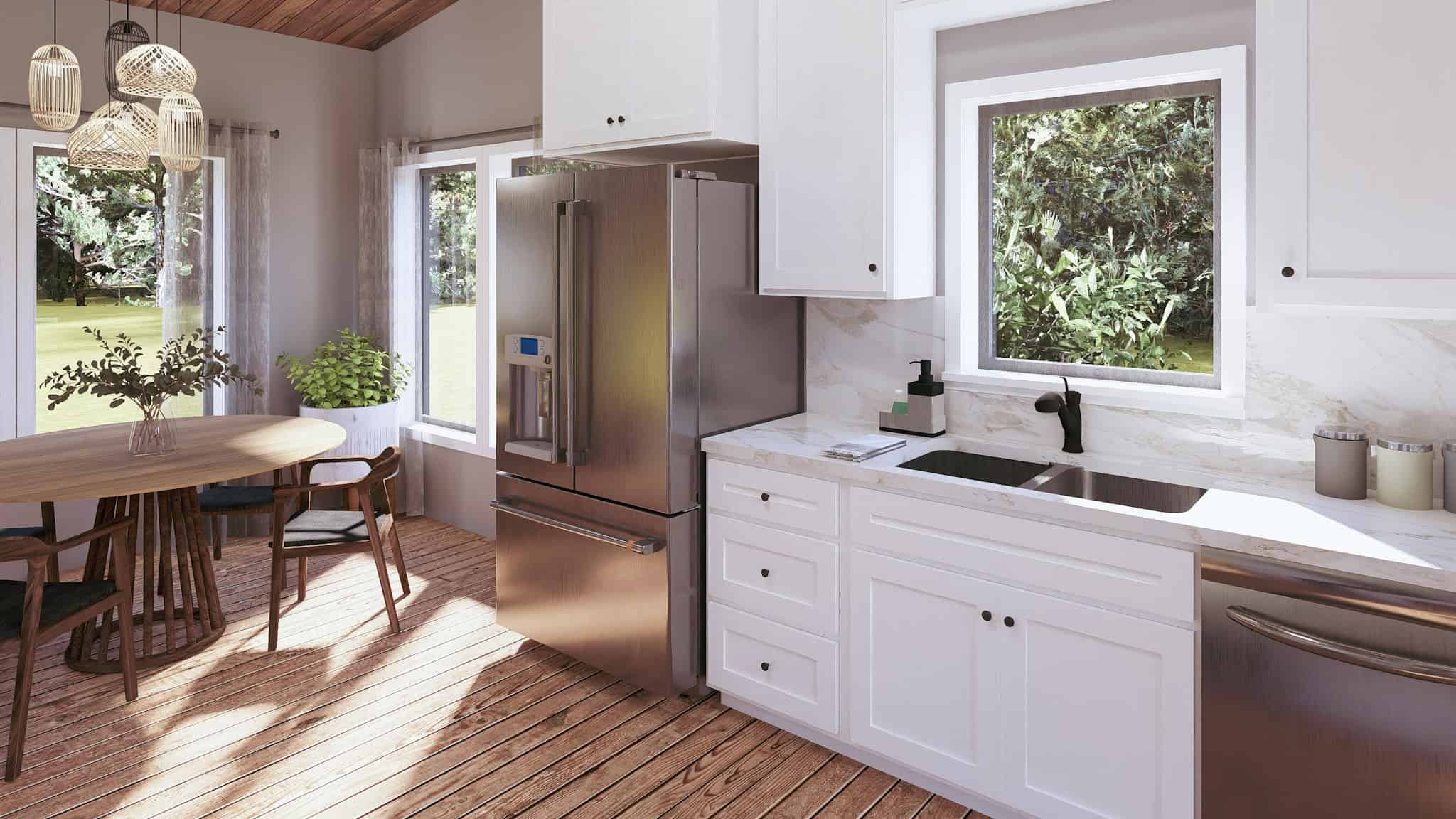 Kitchen of this 2-Bedroom,890 Sq Ft Plan -123-1159