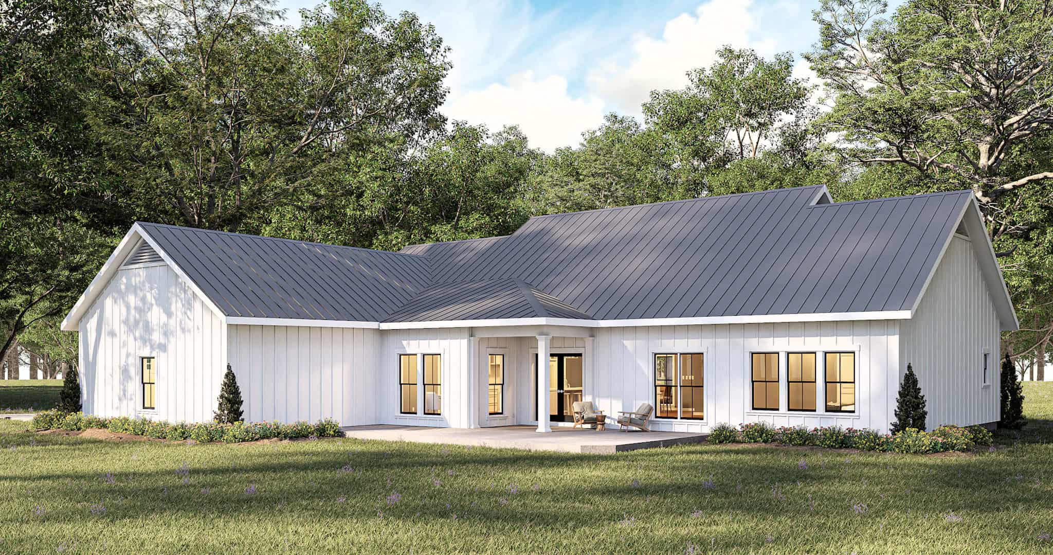 Rear View of this 3-Bedroom,2076 Sq Ft Plan -123-1161