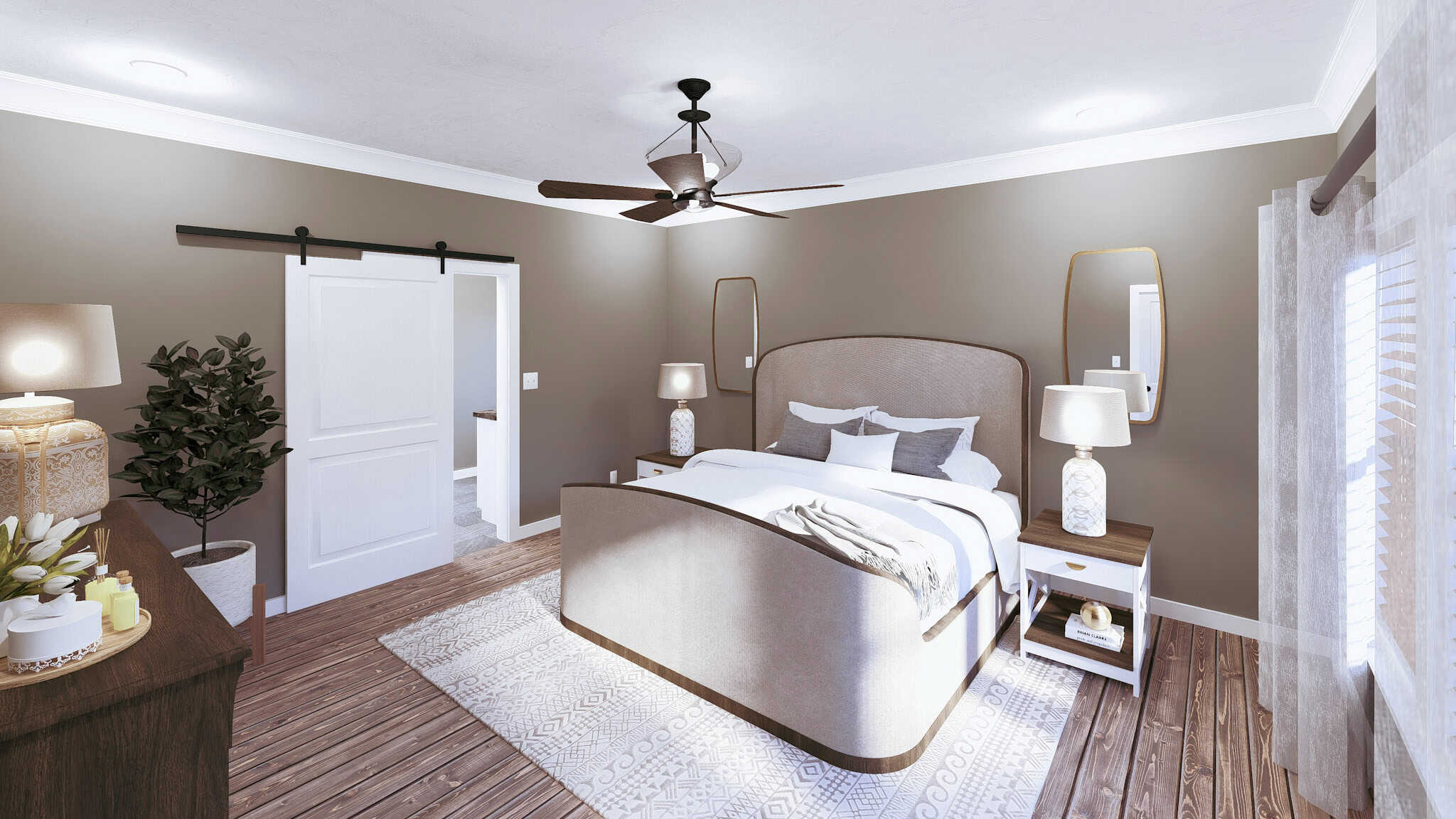 Master Bedroom of this 3-Bedroom,2076 Sq Ft Plan -123-1161