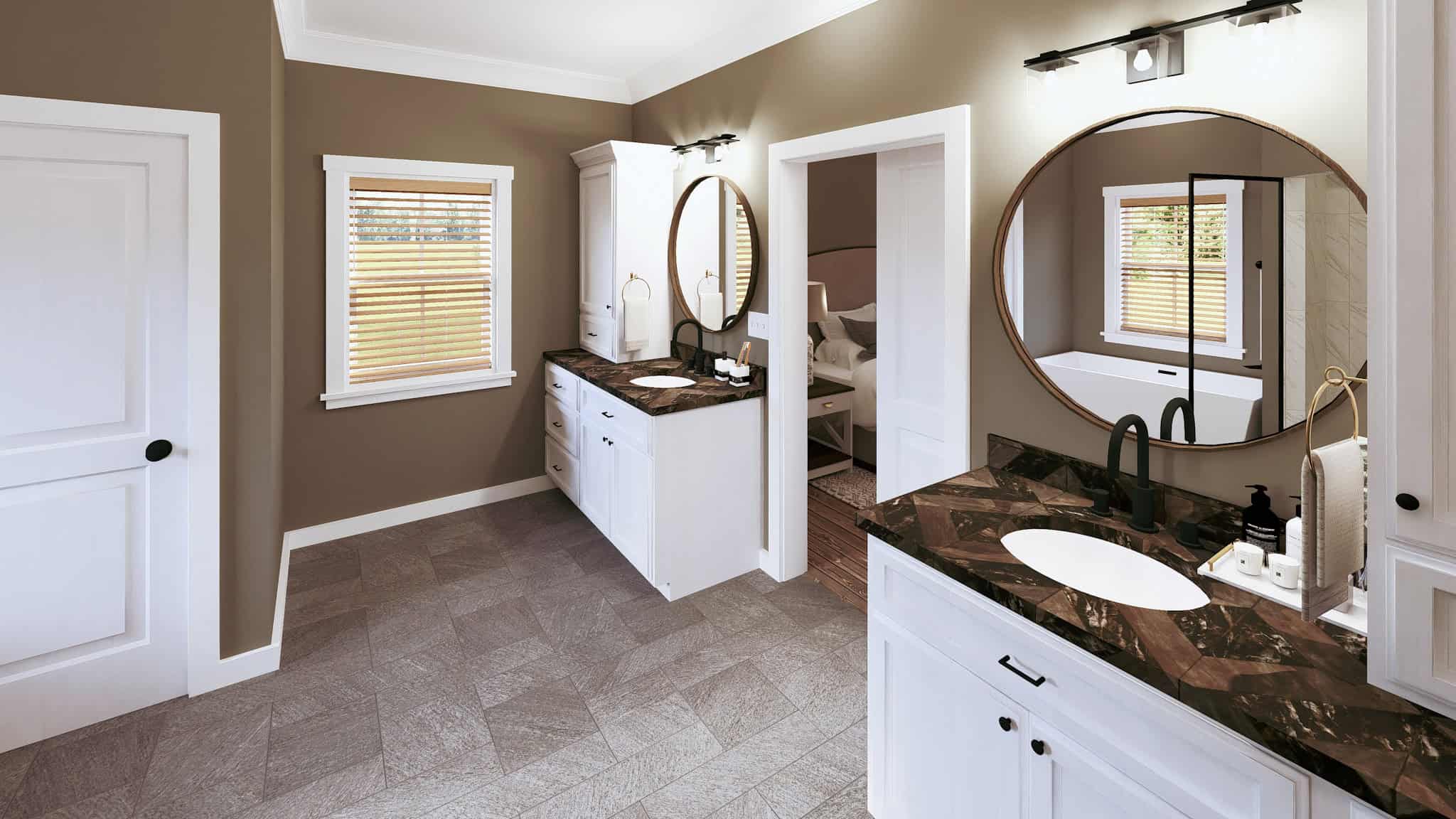 Master Bathroom: Tub of this 3-Bedroom,2076 Sq Ft Plan -123-1161