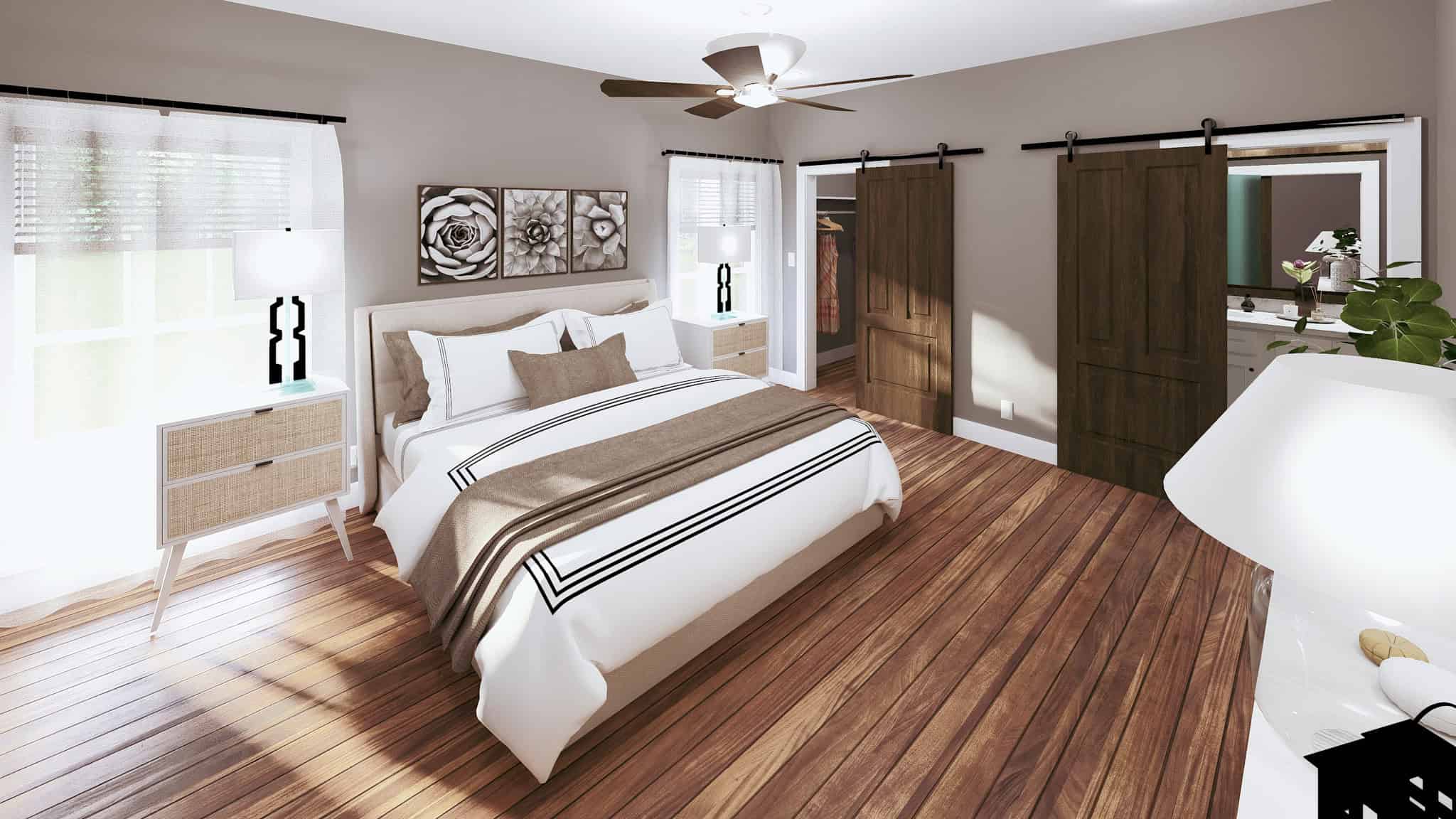 Bedroom of this 4-Bedroom,2096 Sq Ft Plan -123-1162