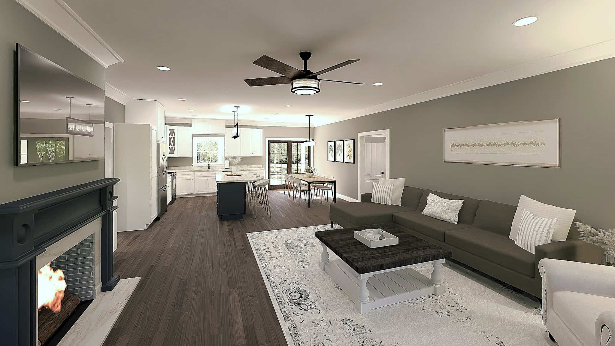 Great Room of this 4-Bedroom,2096 Sq Ft Plan -123-1162