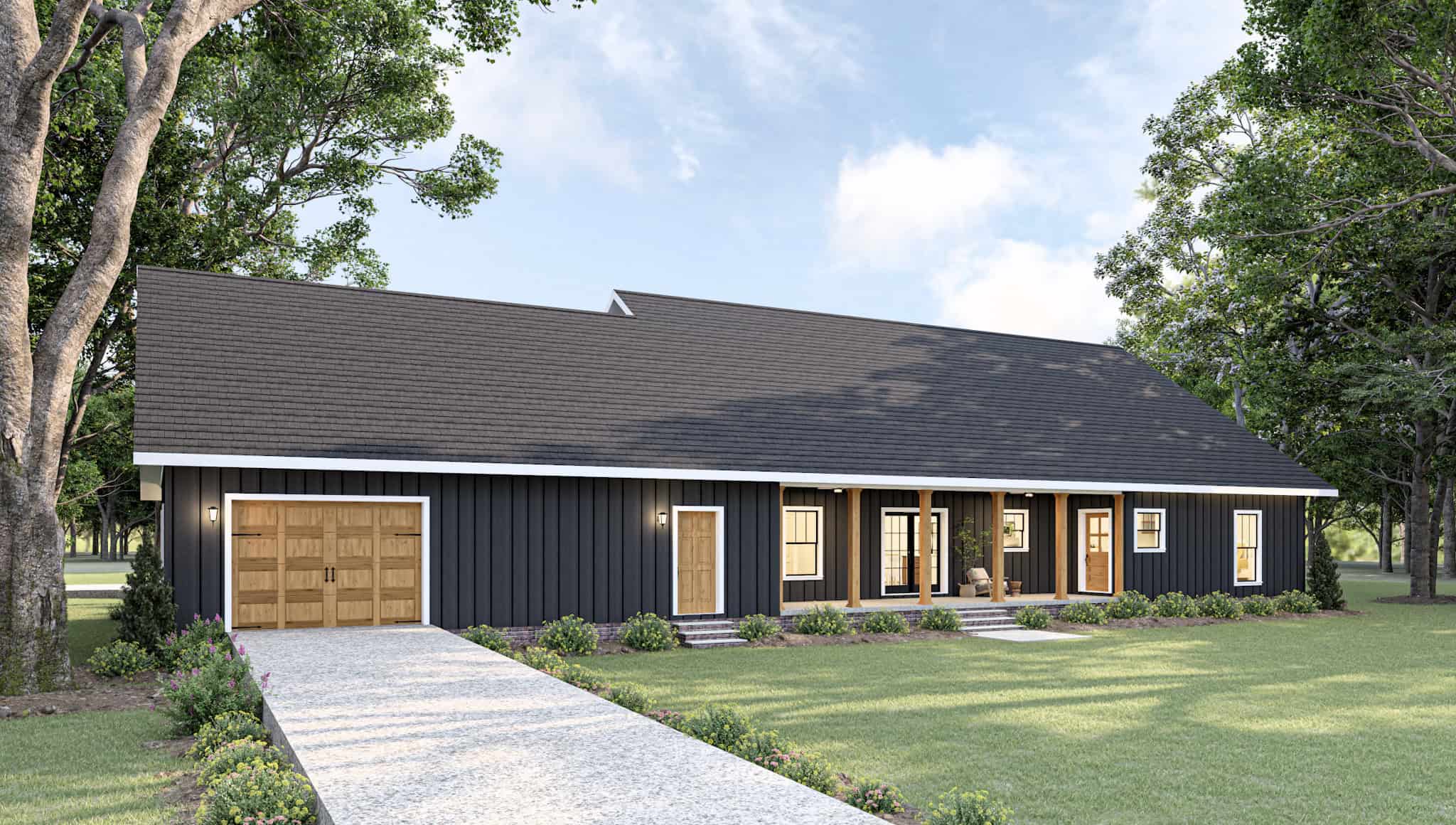 Rear View of this 4-Bedroom,2096 Sq Ft Plan -123-1162