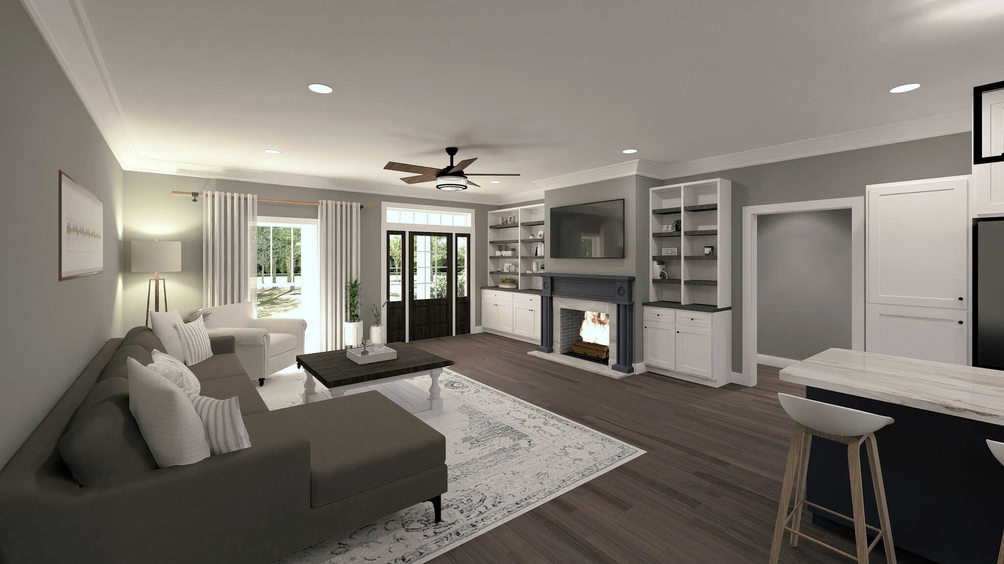 Great Room of this 4-Bedroom,2096 Sq Ft Plan -123-1162