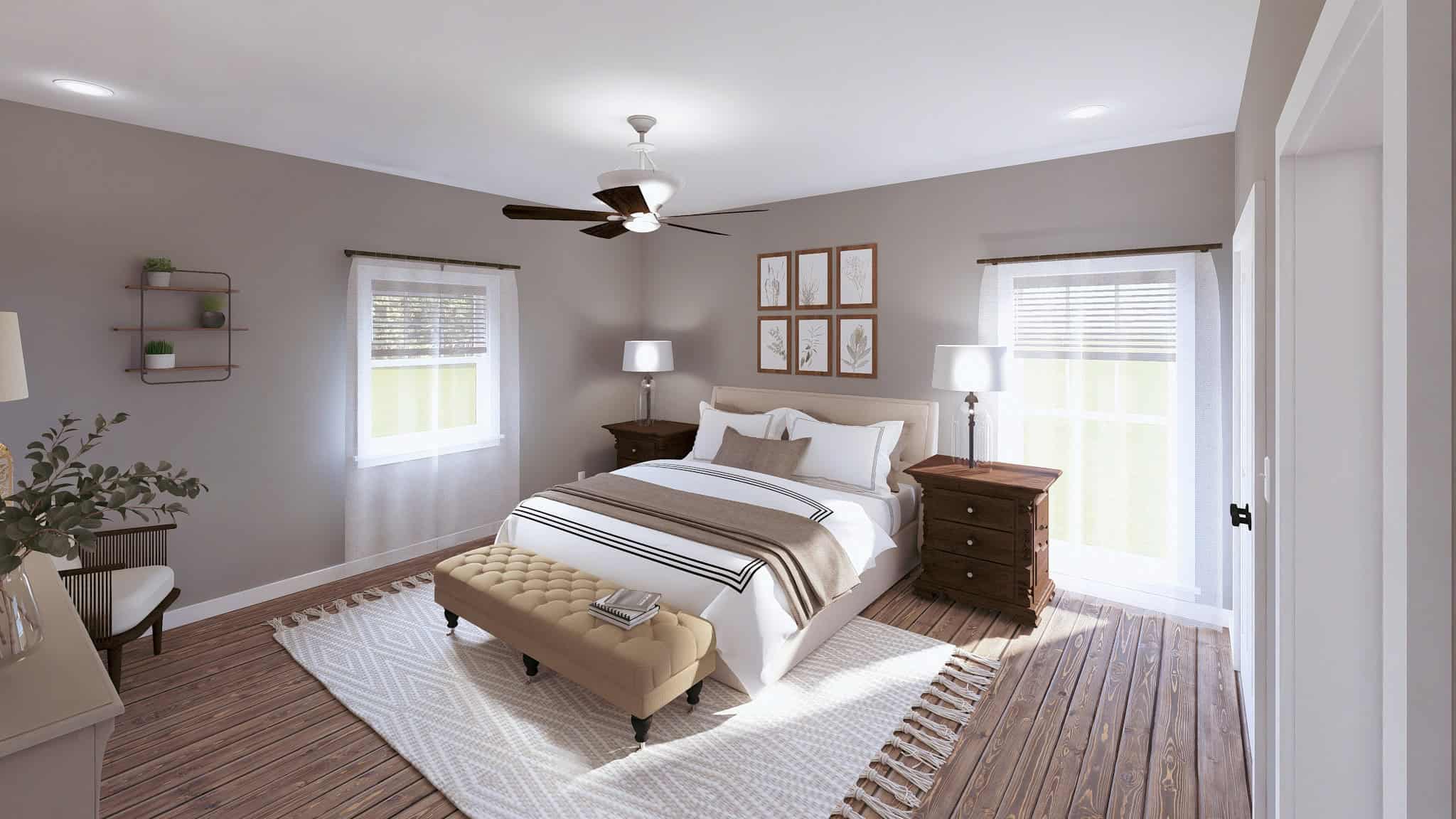 Master Bedroom of this 3-Bedroom,2481 Sq Ft Plan -123-1164