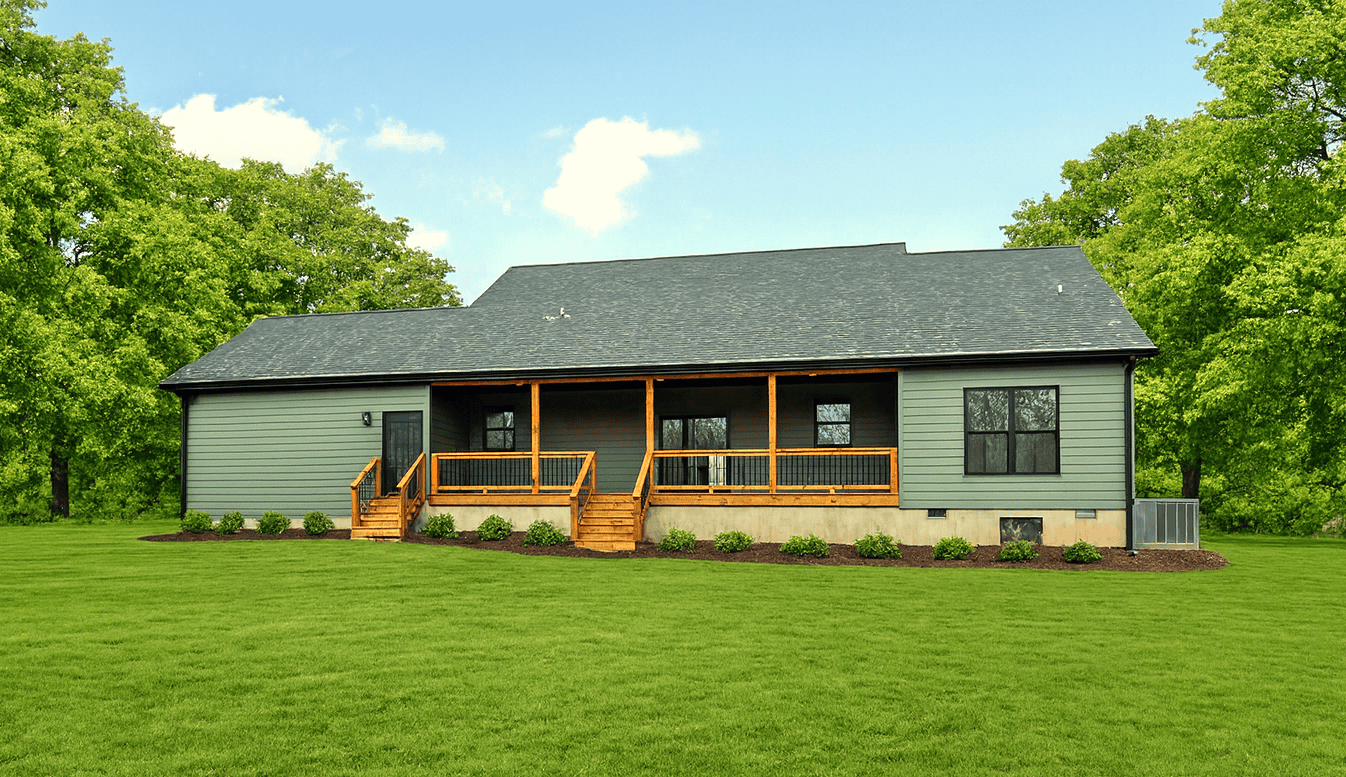 Rear View of this 3-Bedroom,1615 Sq Ft Plan -123-1165