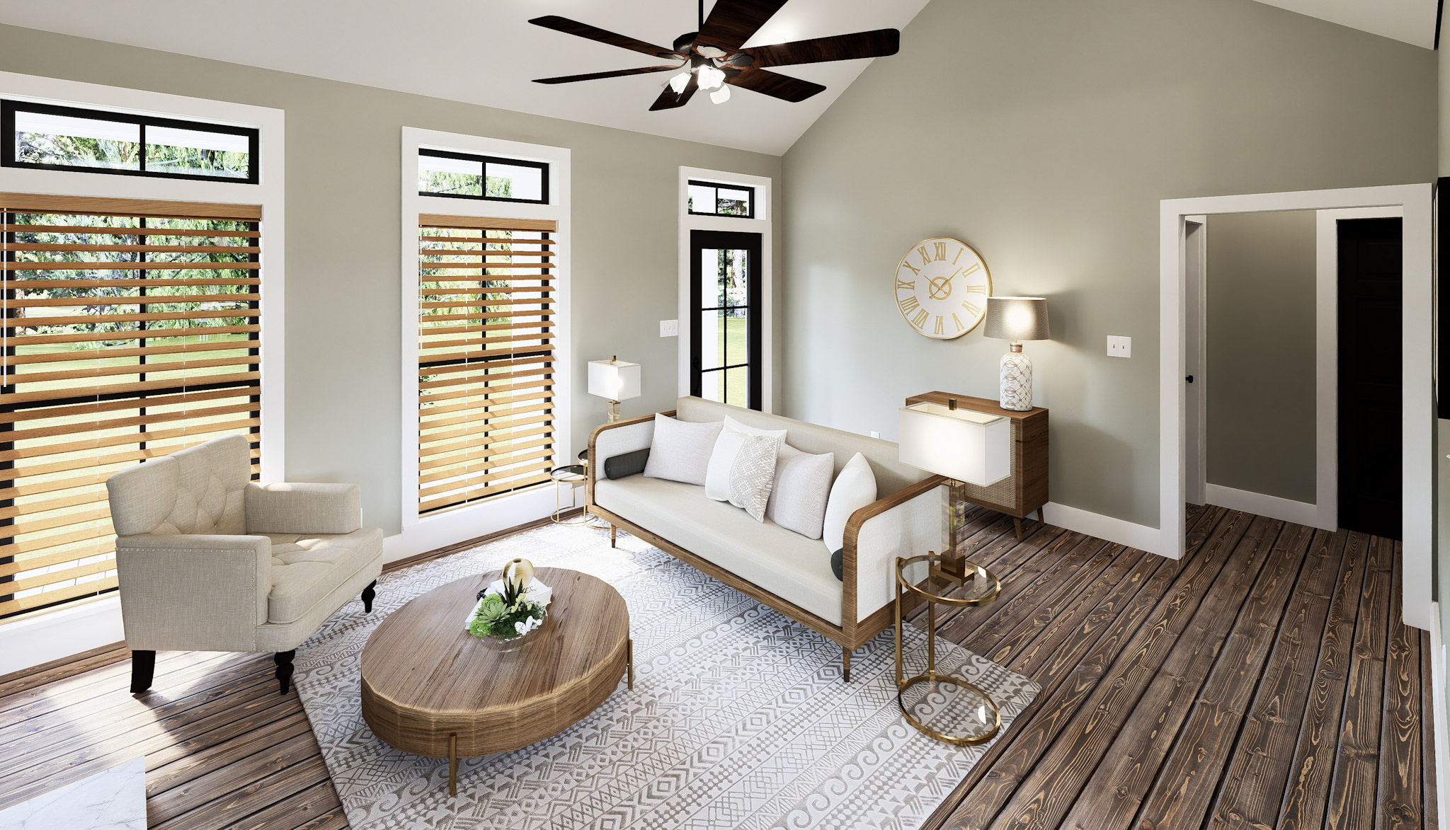 Great Room of this 3-Bedroom,1056 Sq Ft Plan -123-1166