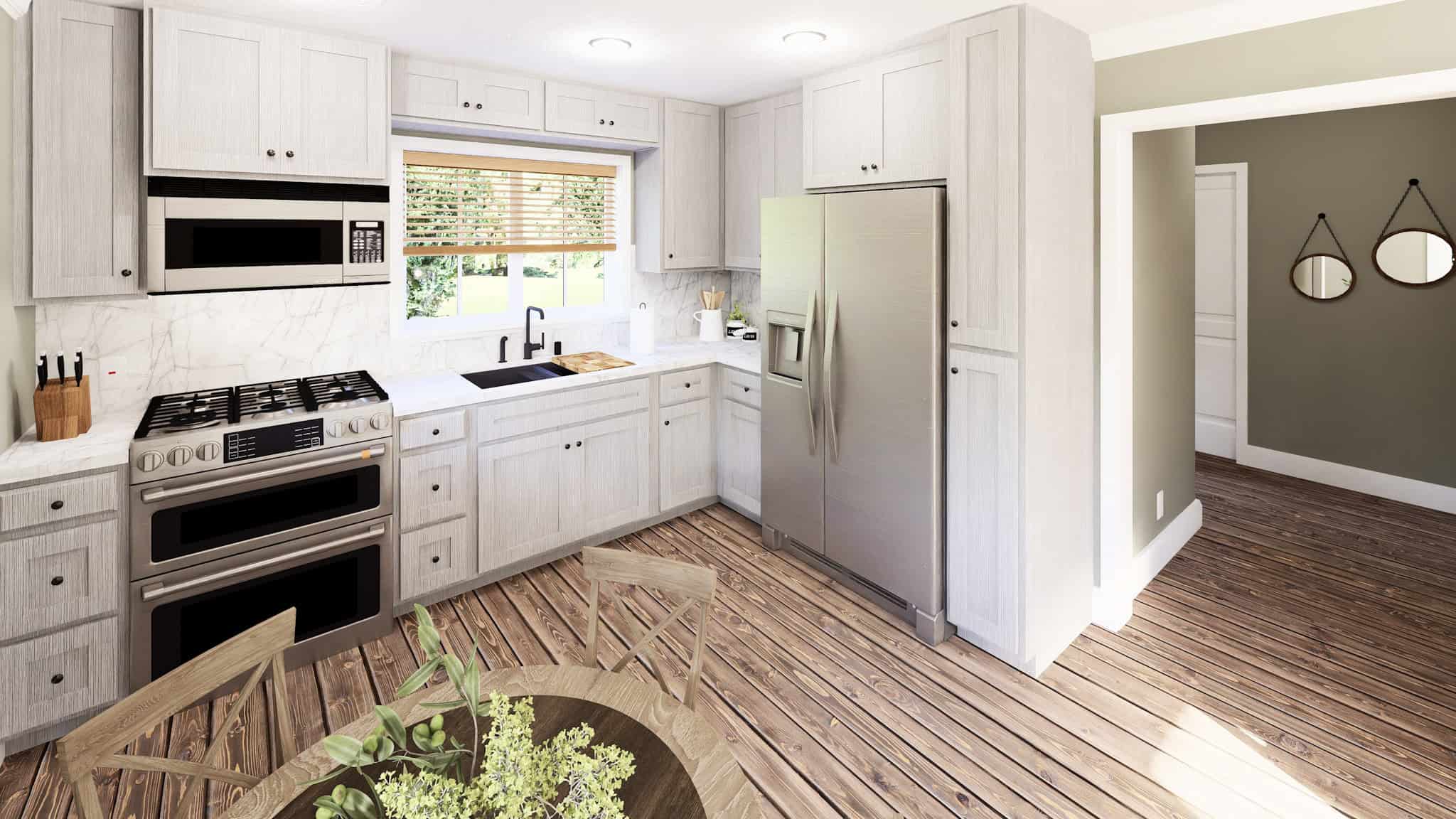 Kitchen of this 1-Bedroom,624 Sq Ft Plan -123-1167