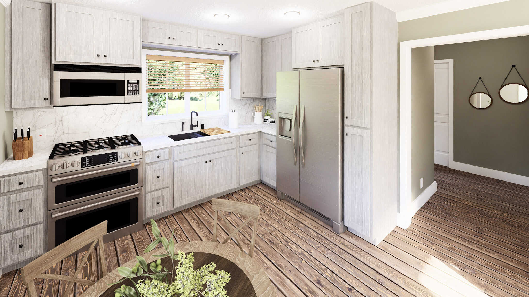 Kitchen of this 1-Bedroom,624 Sq Ft Plan -123-1167