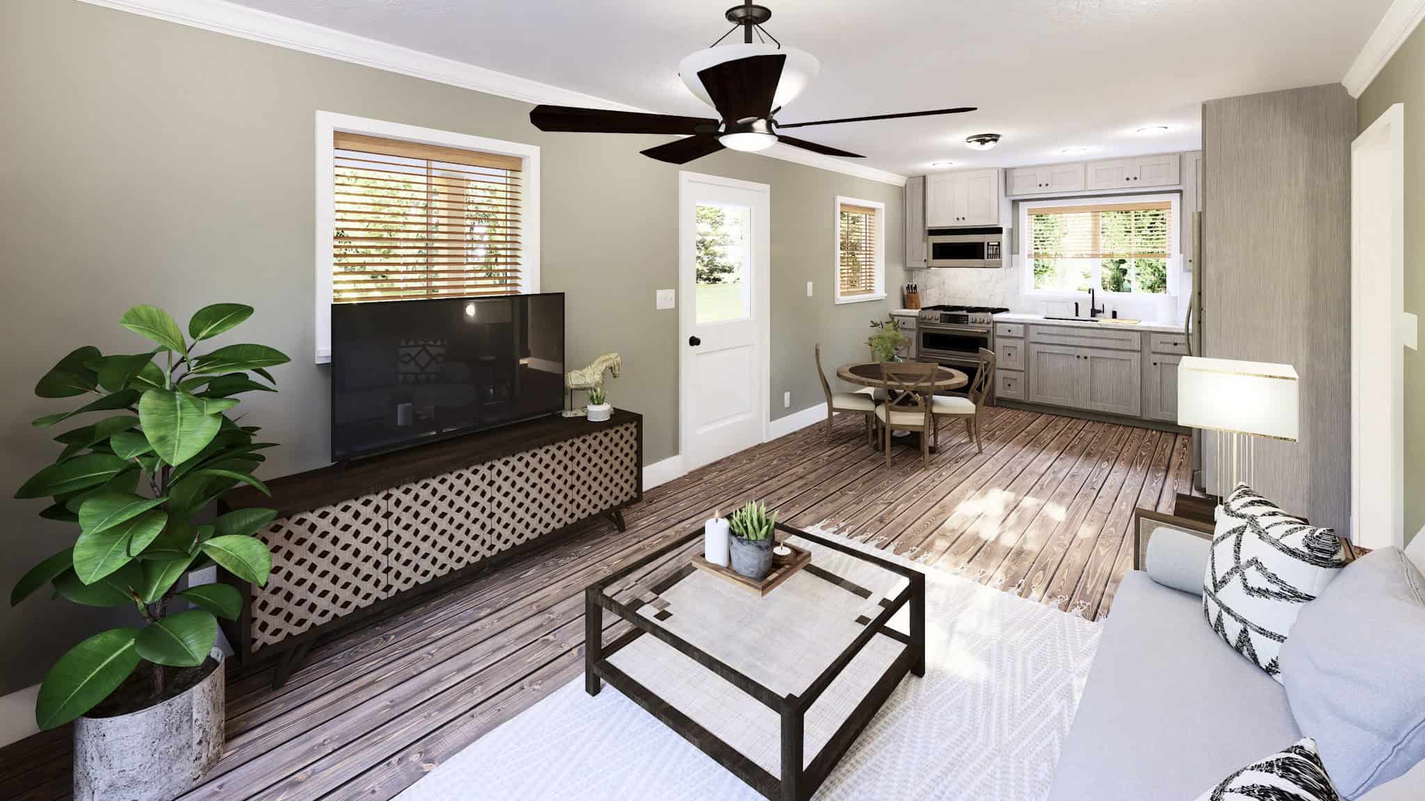 Great Room of this 1-Bedroom,624 Sq Ft Plan -123-1167