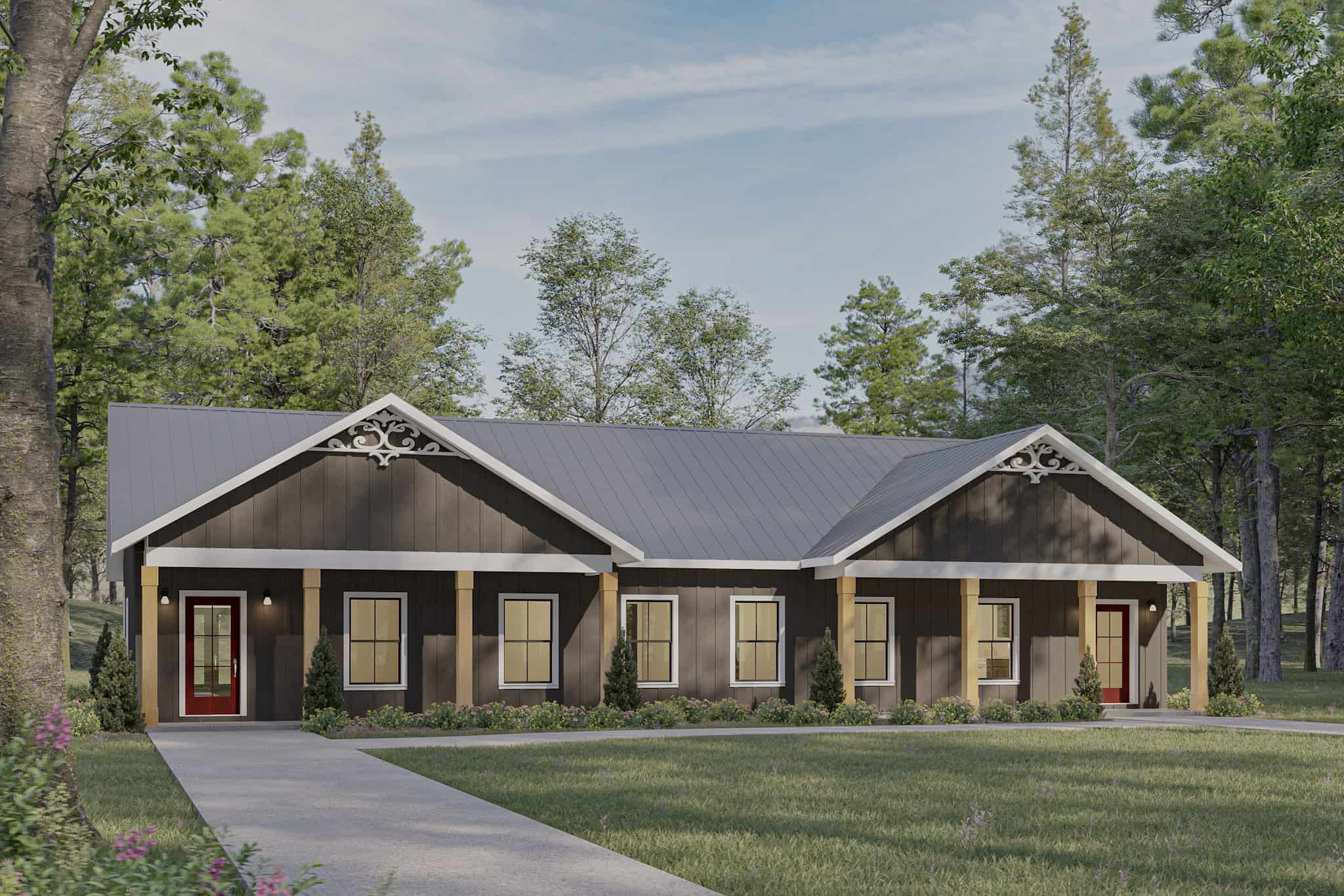 Front View of this 4-Bedroom,2112 Sq Ft Plan -123-1169