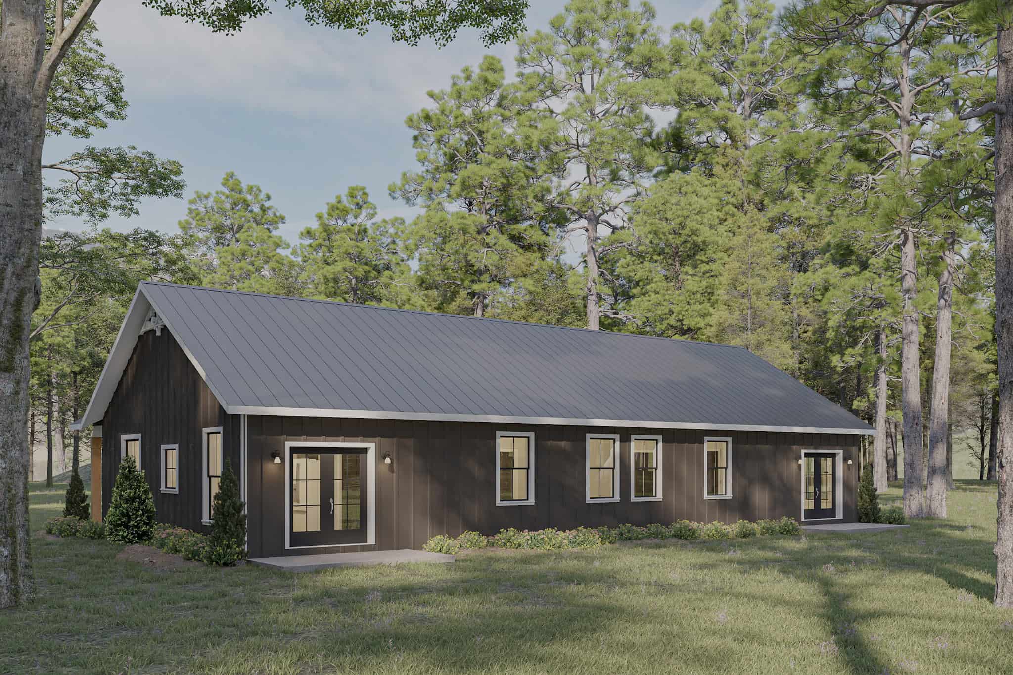 Home Plan Rear Elevation of this 4-Bedroom,2112 Sq Ft Plan -123-1169