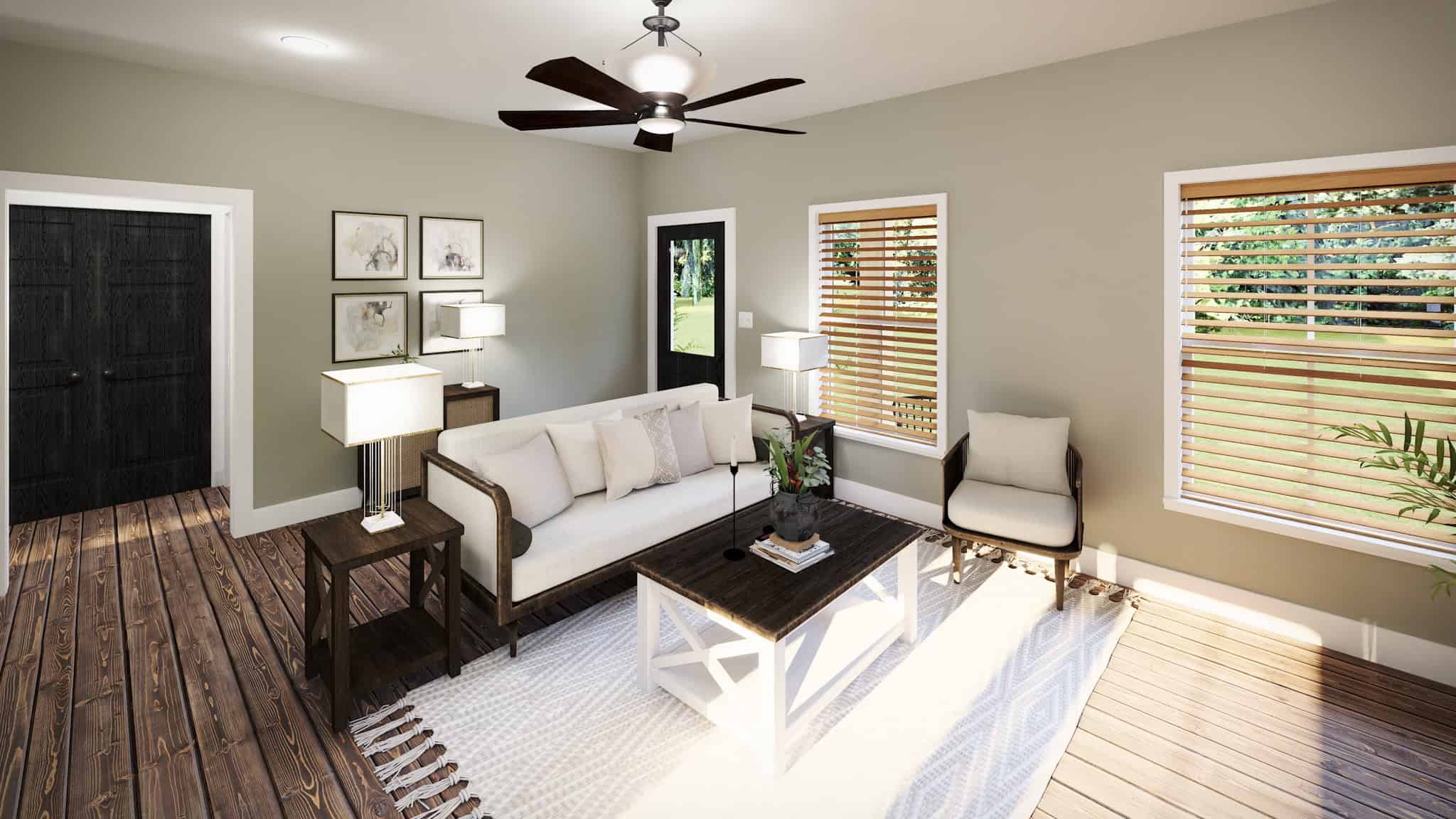 Great Room of this 2-Bedroom,1056 Sq Ft Plan -123-1170