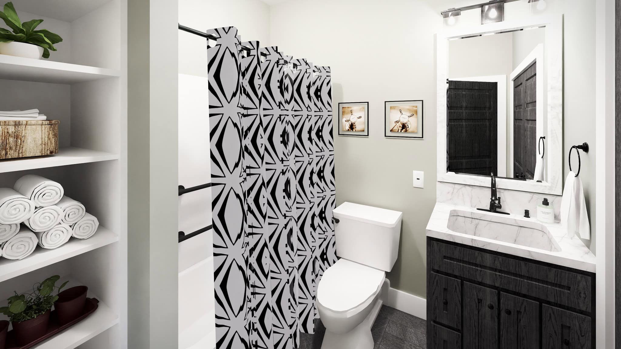 Bathroom of this 2-Bedroom,1056 Sq Ft Plan -123-1170