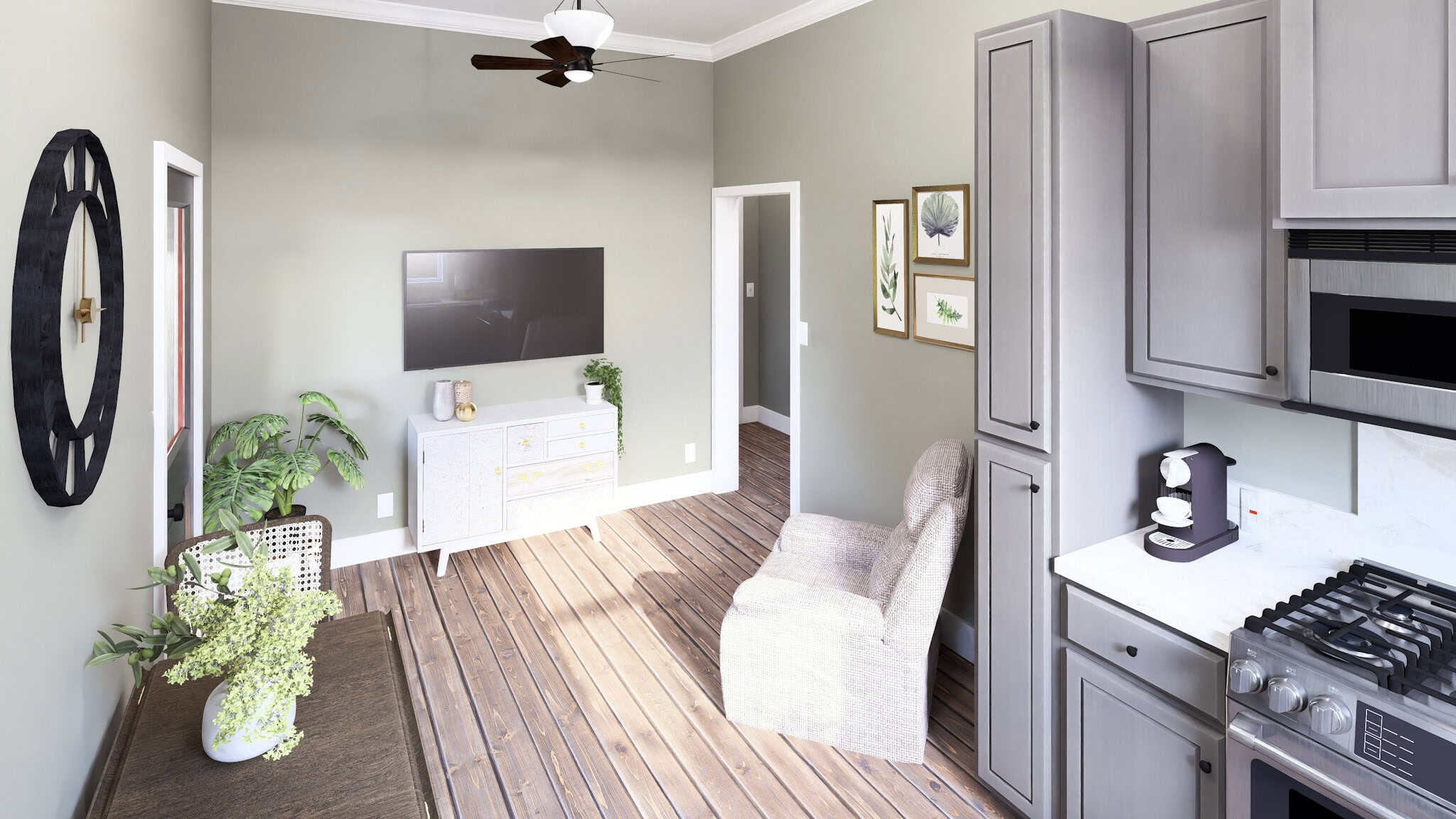 Great Room of this 2-Bedroom,560 Sq Ft Plan -123-1171