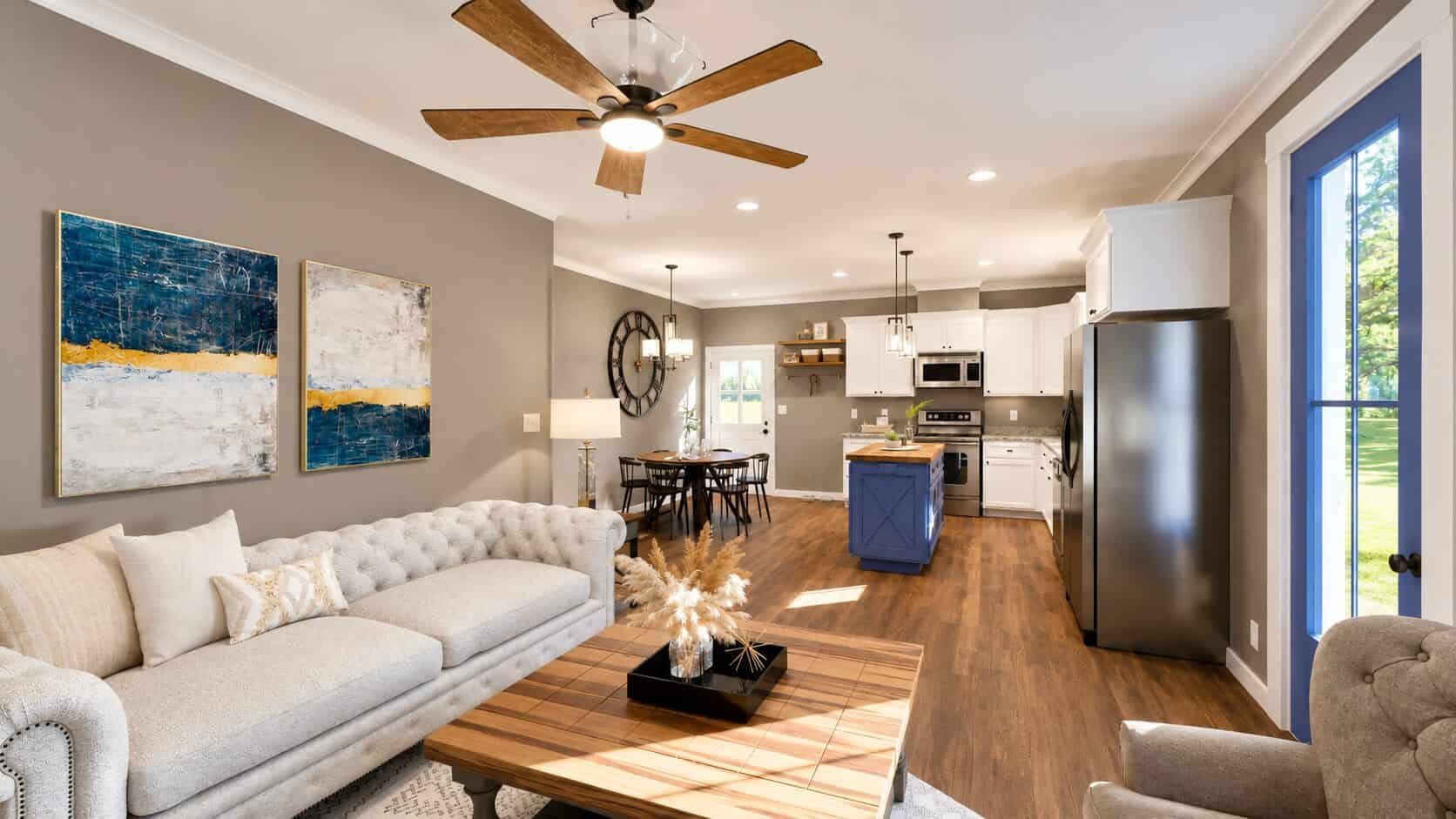 Living Room of this 3-Bedroom,1320 Sq Ft Plan -123-1176