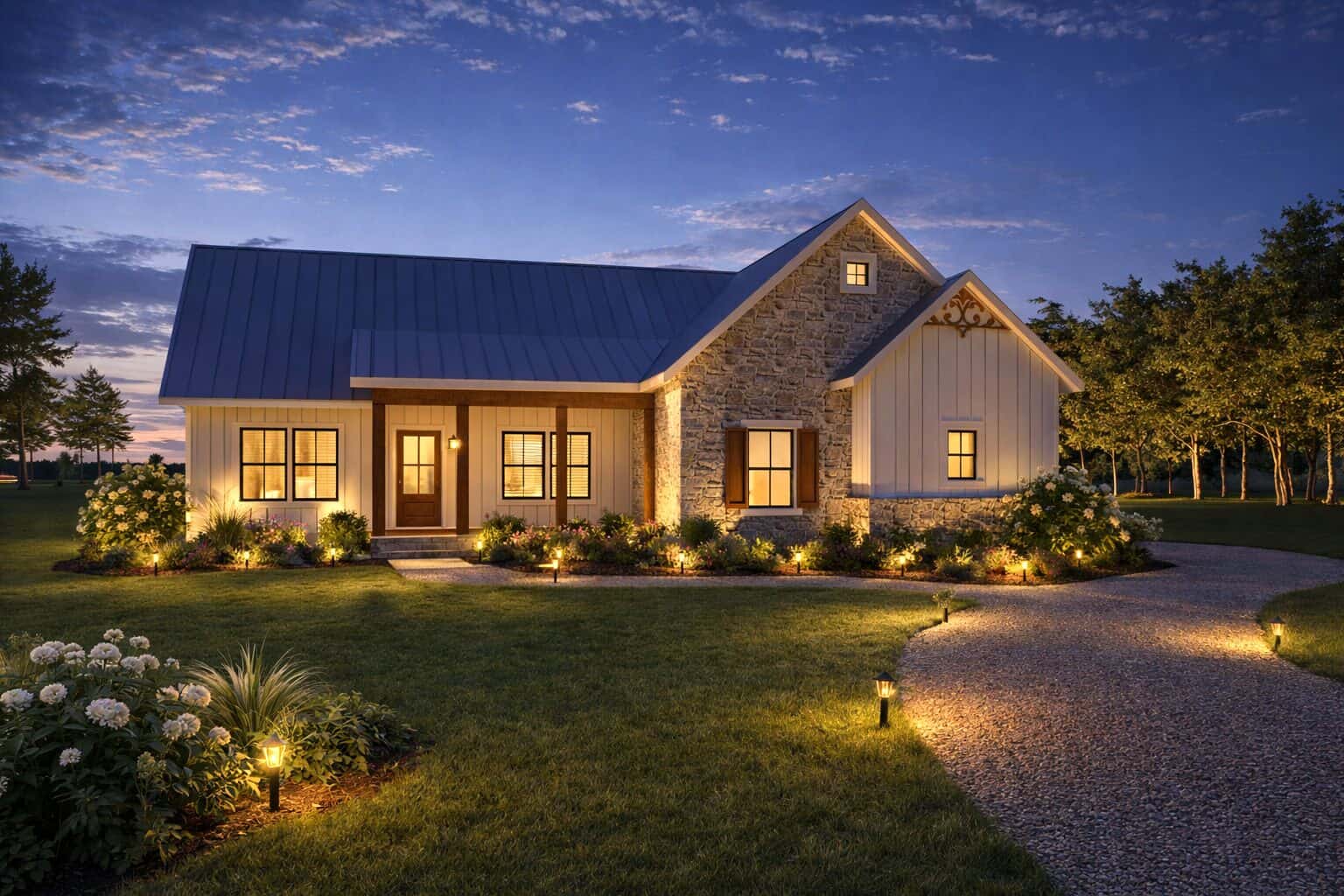 Front View of this 3-Bedroom,1343 Sq Ft Plan -123-1178