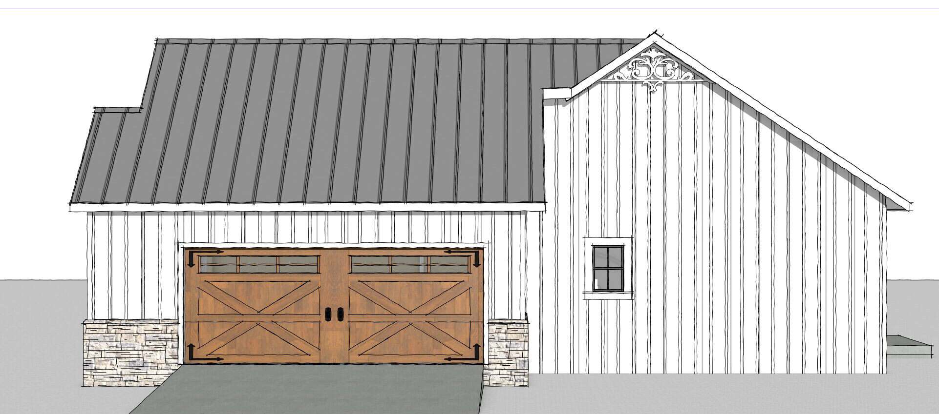 Home Plan Right Elevation of this 3-Bedroom,1343 Sq Ft Plan -123-1178