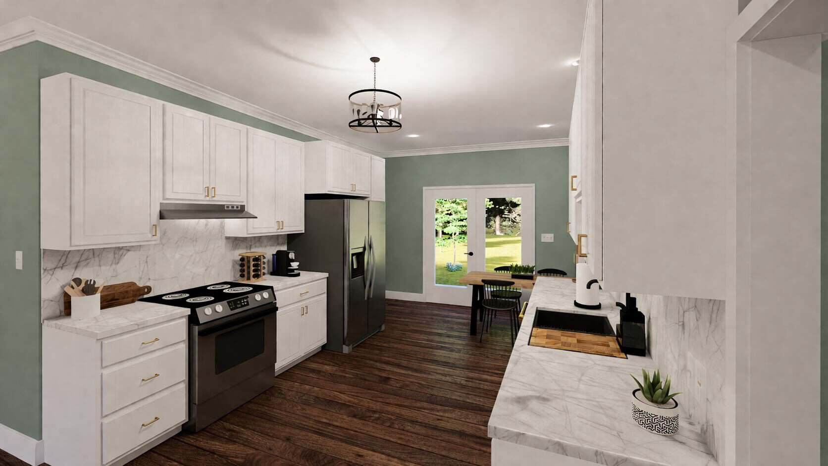 Kitchen of this 3-Bedroom,1343 Sq Ft Plan -123-1178