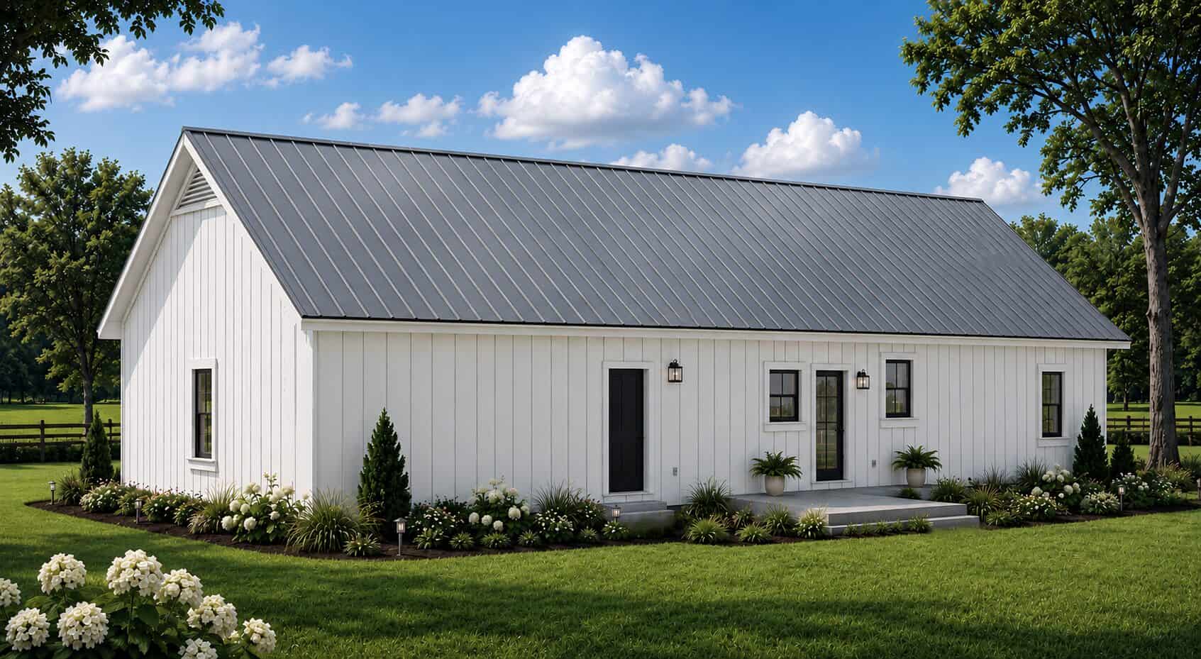 Rear View of this 3-Bedroom,1416 Sq Ft Plan -123-1180