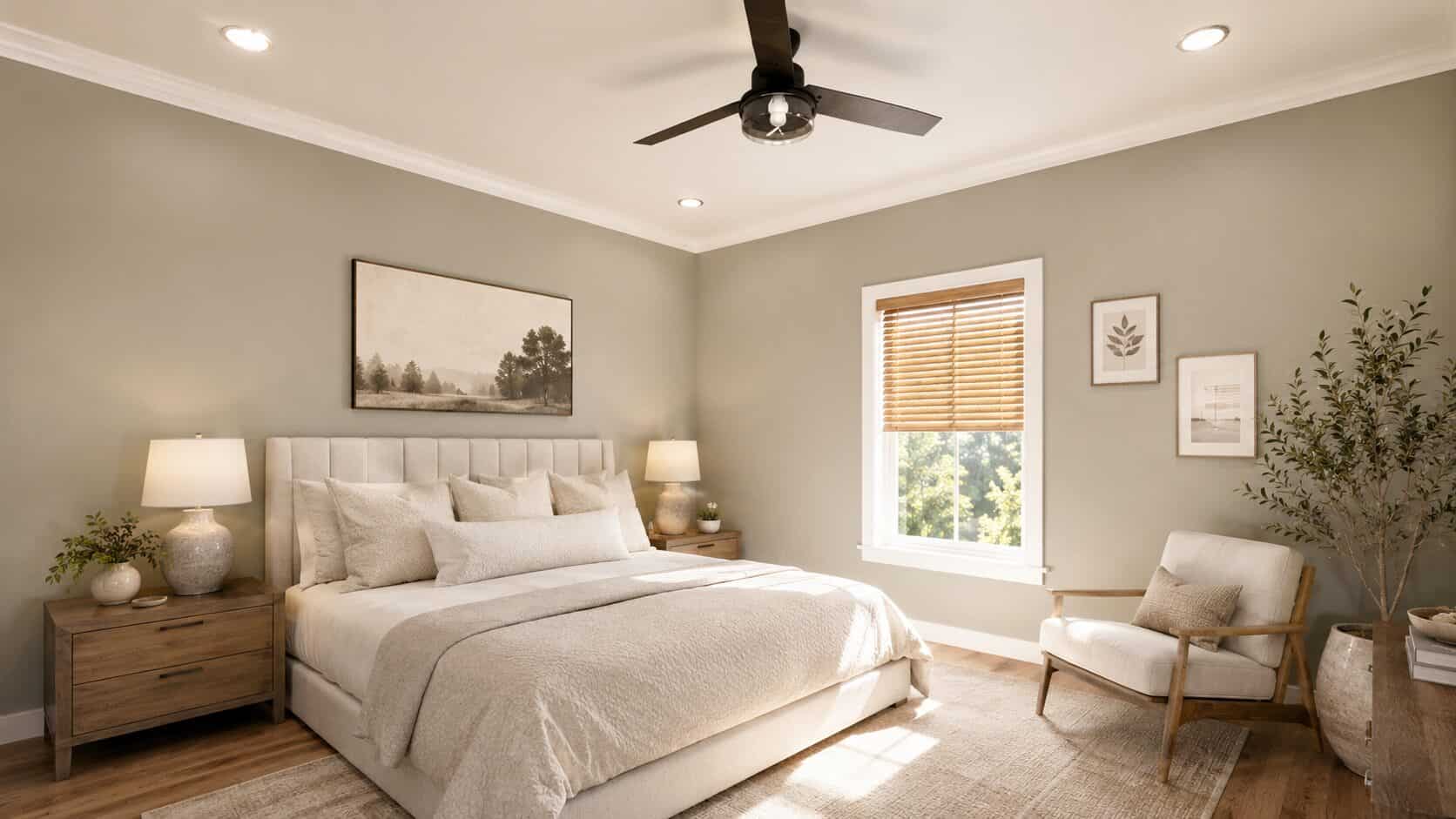 Master Bedroom of this 3-Bedroom,1416 Sq Ft Plan -123-1180