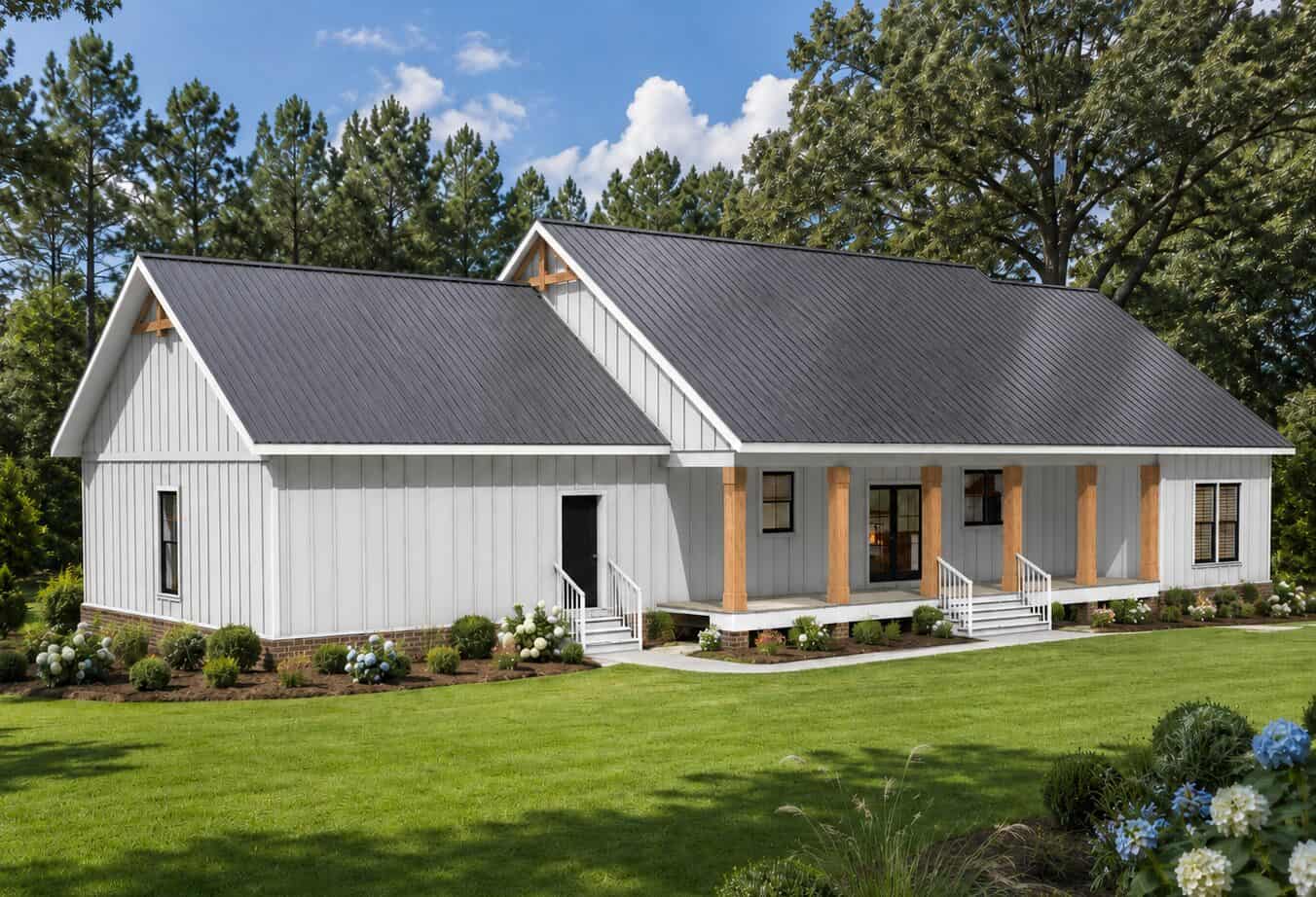 Rear View of this 3-Bedroom,1795 Sq Ft Plan -123-1181