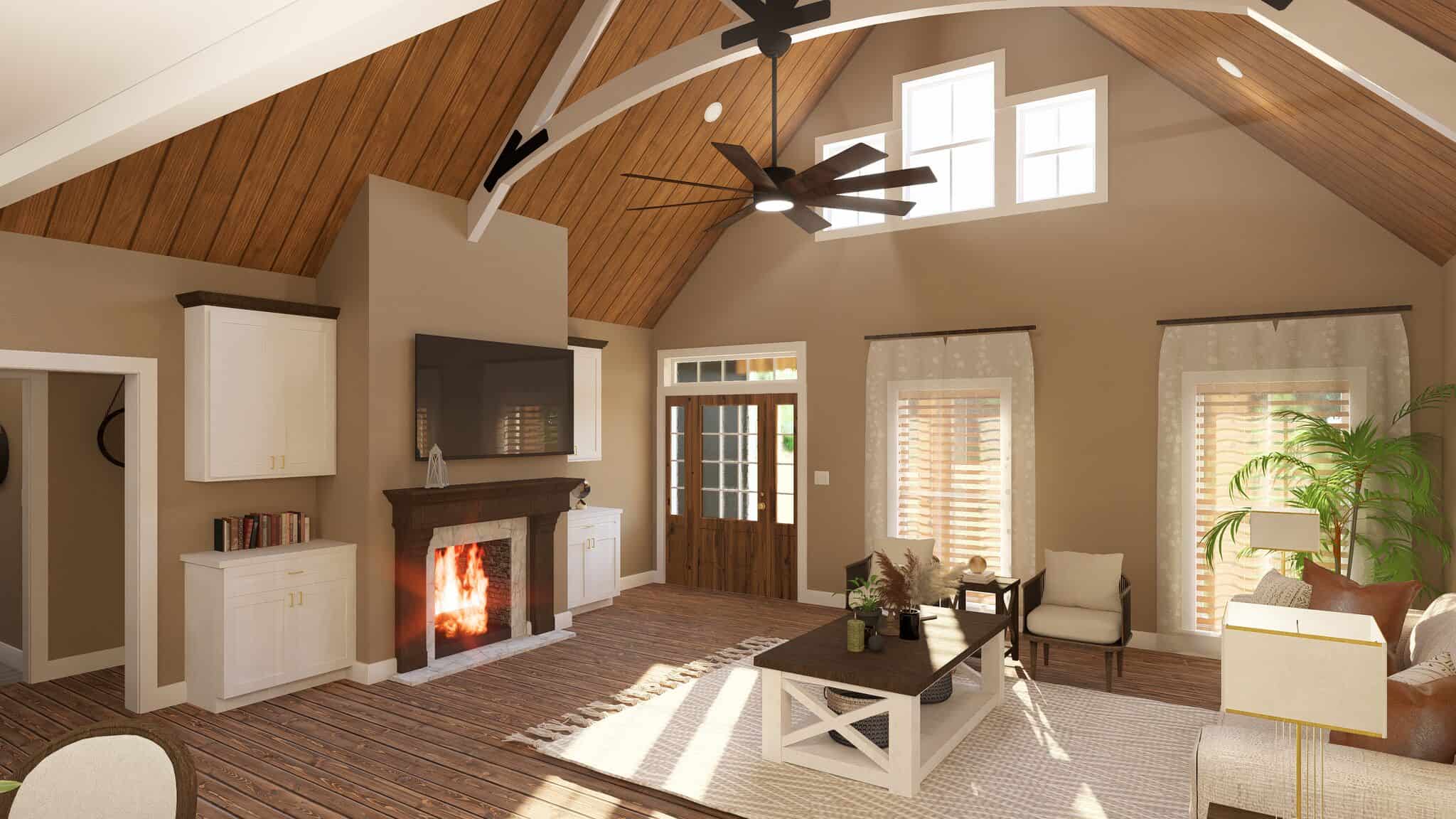 Great Room: Ceiling of this 3-Bedroom,2215 Sq Ft Plan -123-1182