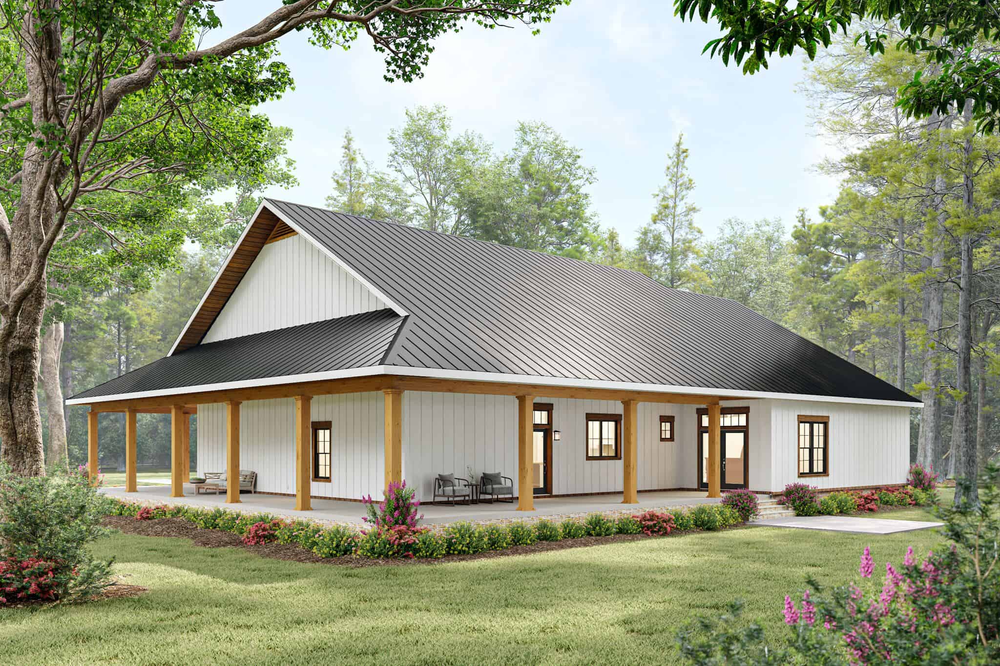 Rear View of this 7-Bedroom,3443 Sq Ft Plan -123-1184