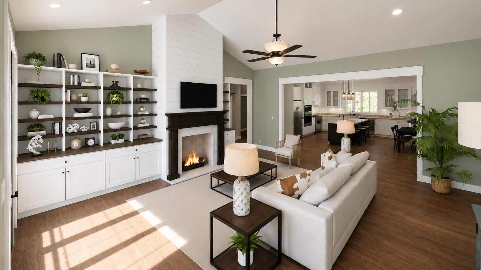 Great Room of this 7-Bedroom,3443 Sq Ft Plan -123-1184